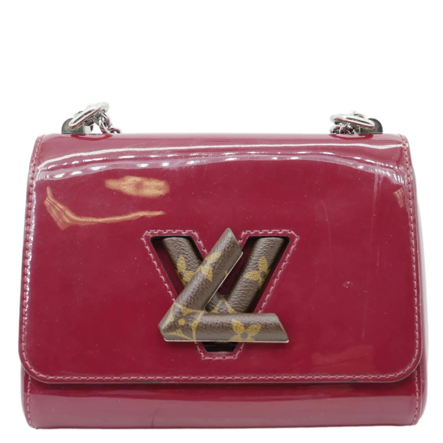 LOUIS VUITTON Twist PM Monogram Patent Leather Shoulder Bag Red
