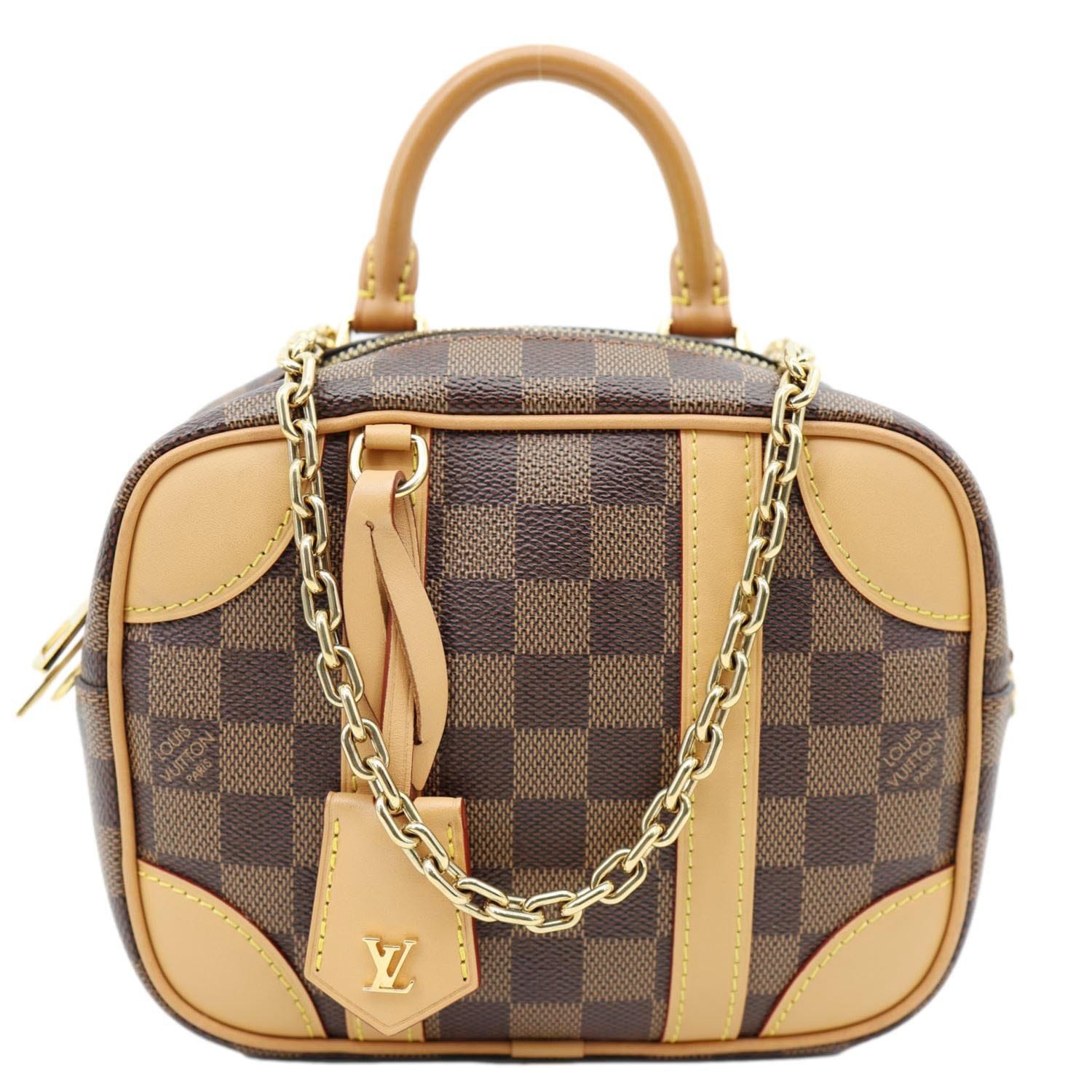 LOUIS VUITTON Valisette Souple BB Damier Ebene Shoulder Bag Brown