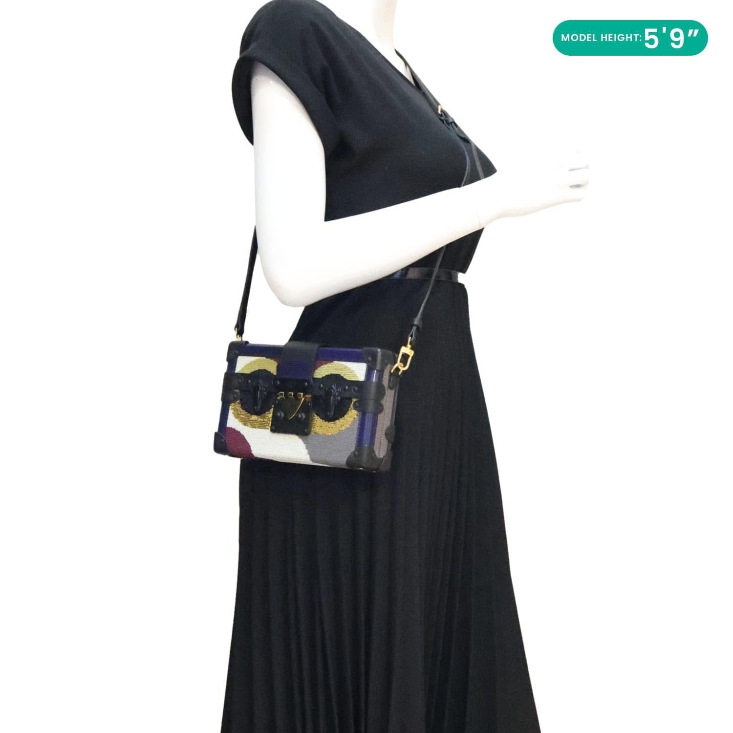 LOUIS VUITTON Petite Malle Sequins Shoulder Bag Multicolor