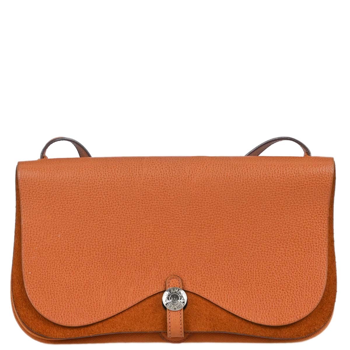 Hermes 2005 Potiron Chevron Vache Liegee Sac Colorado MM Shoulder Bag