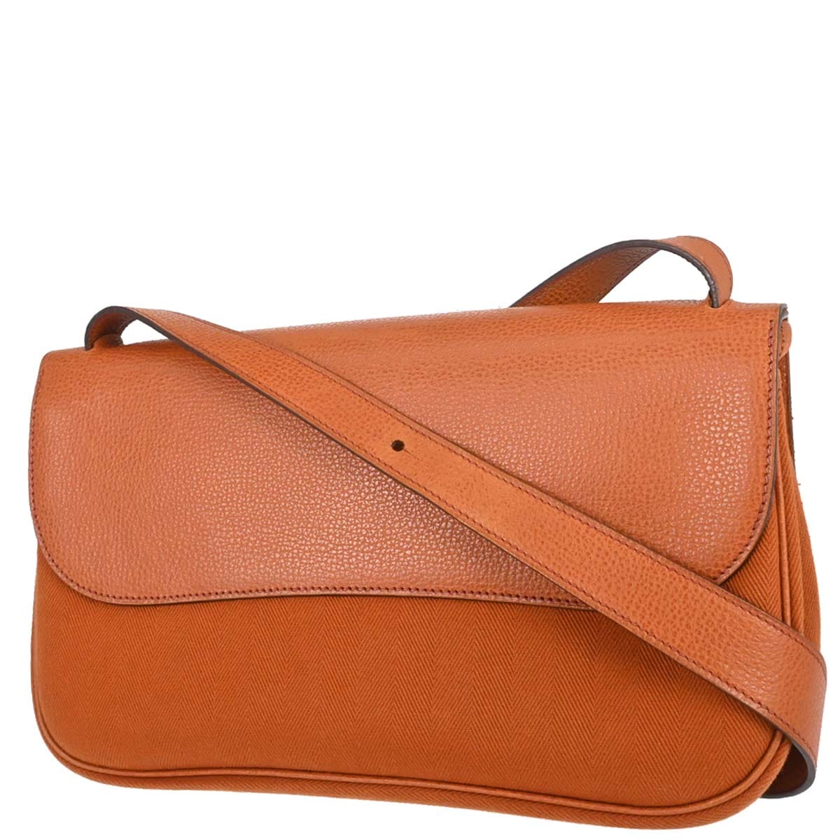 Hermes 2005 Potiron Chevron Vache Liegee Sac Colorado MM Shoulder Bag