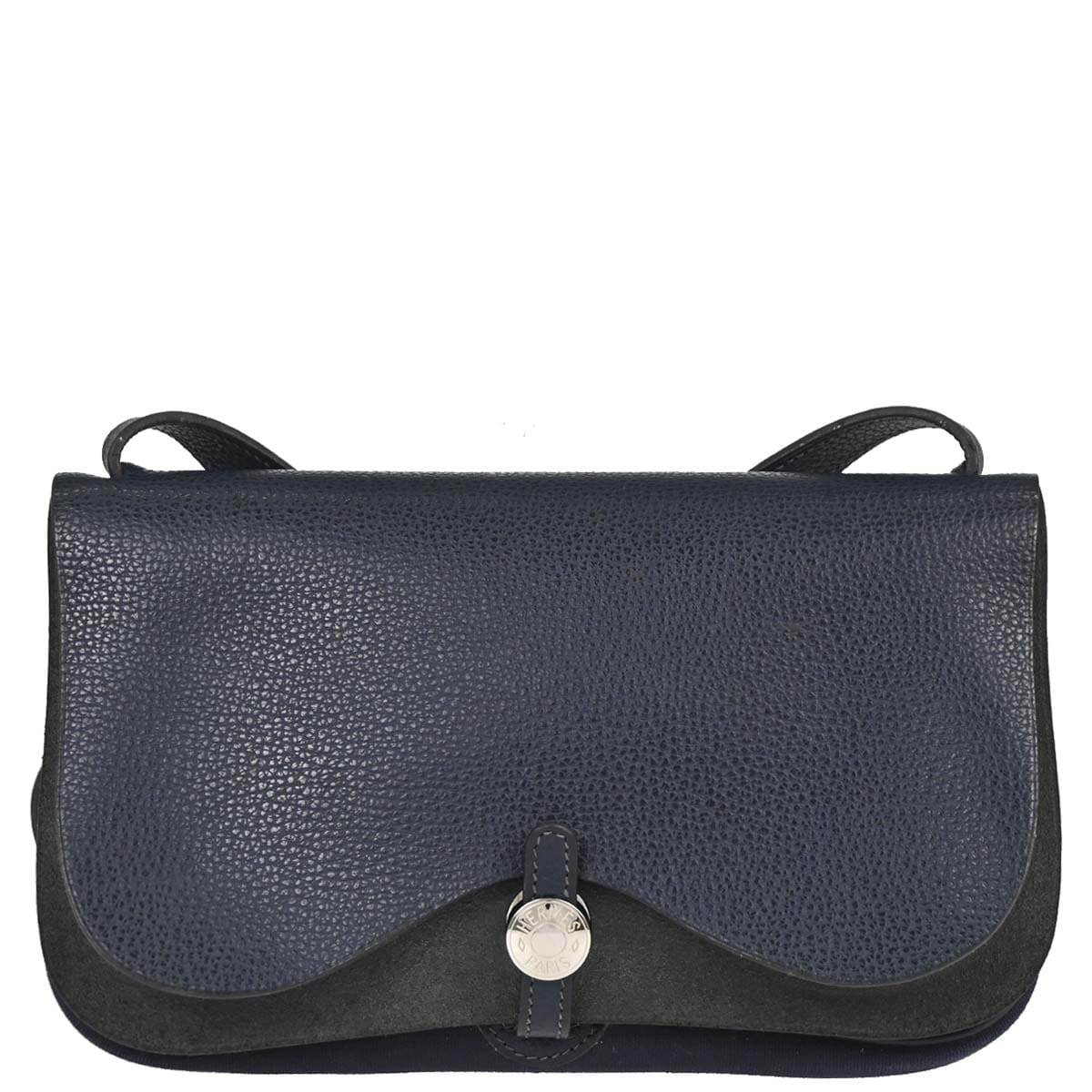 Hermes Navy Toile Officier Vache Liegee Sac Colorado PM Shoulder Bag