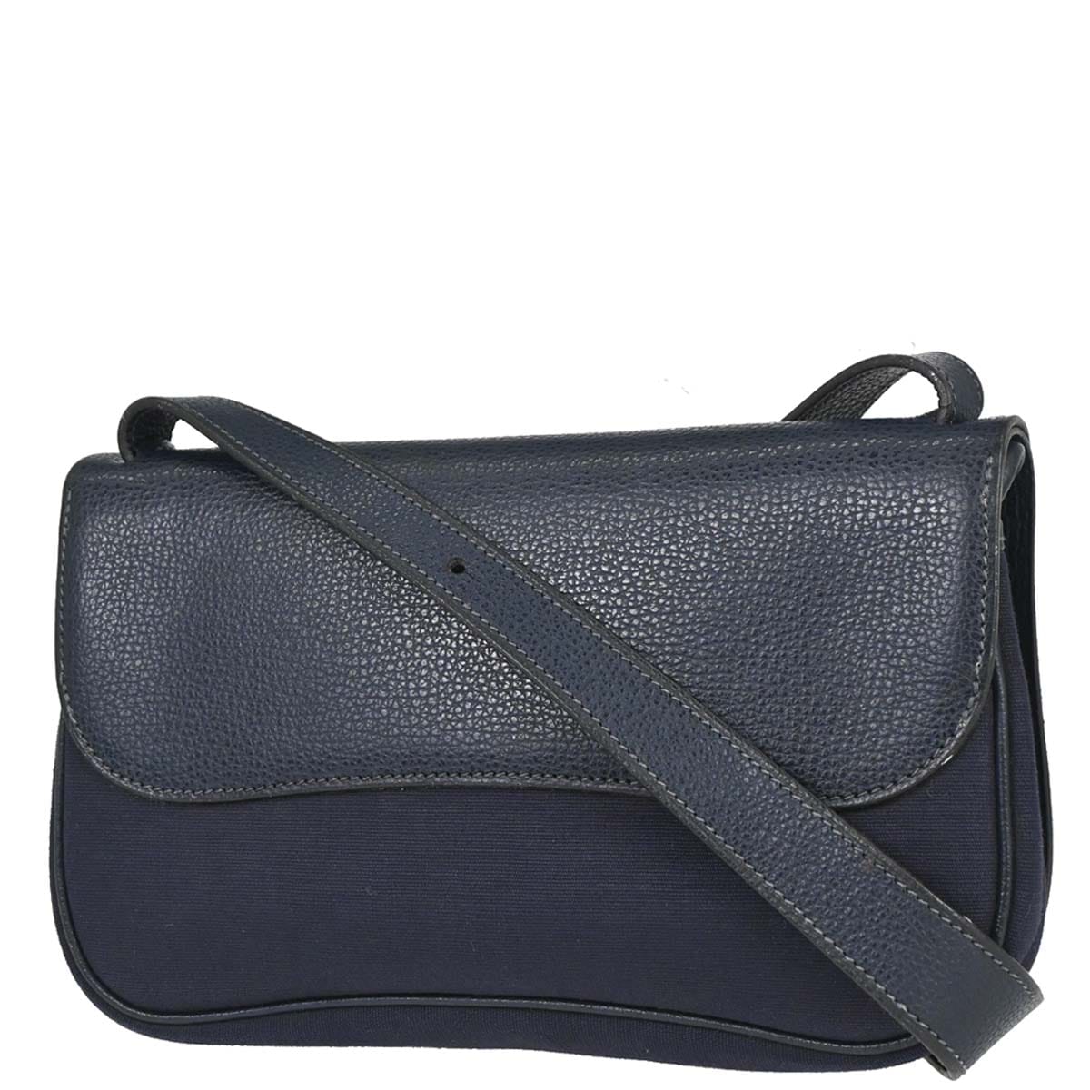 Hermes Navy Toile Officier Vache Liegee Sac Colorado PM Shoulder Bag