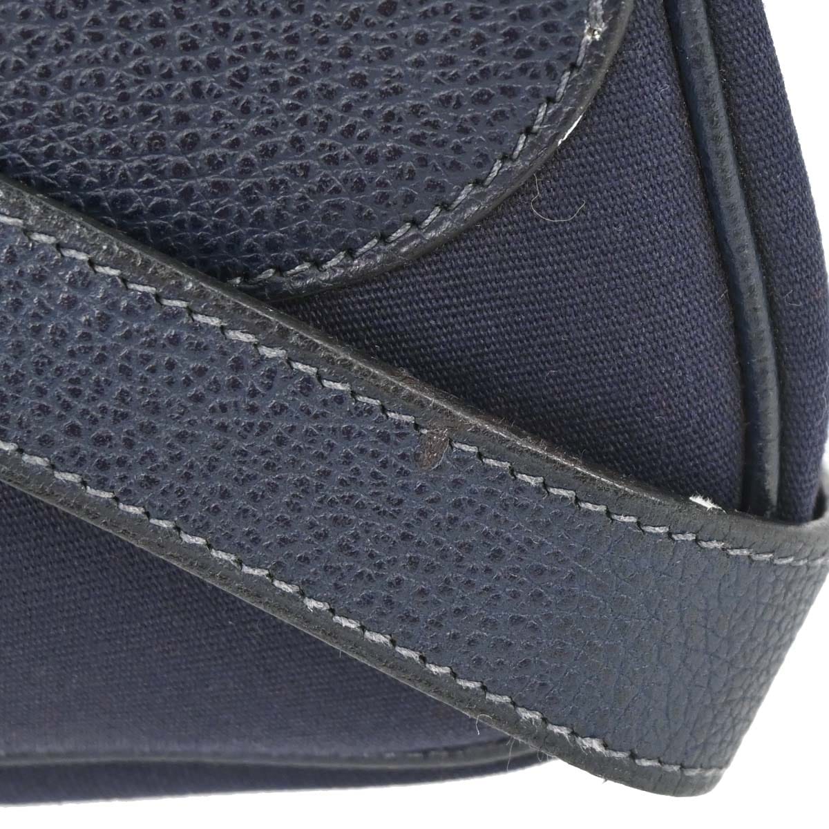 Hermes Navy Toile Officier Vache Liegee Sac Colorado PM Shoulder Bag