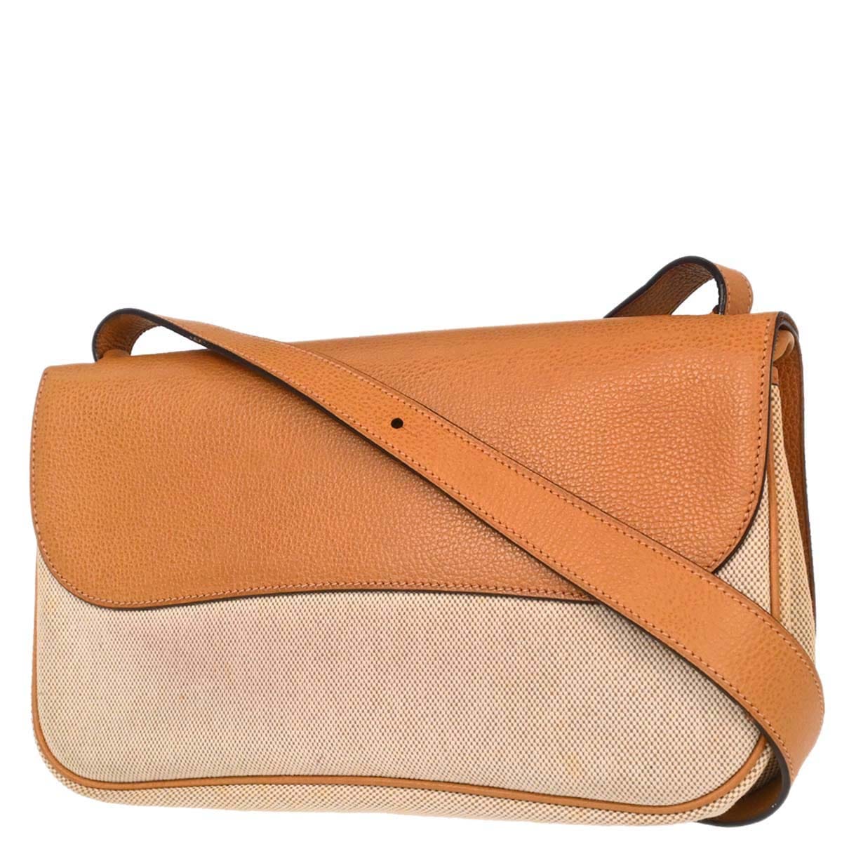 Hermes Natural Toile H Vache Liegee Sac Colorado MM Shoulder Bag