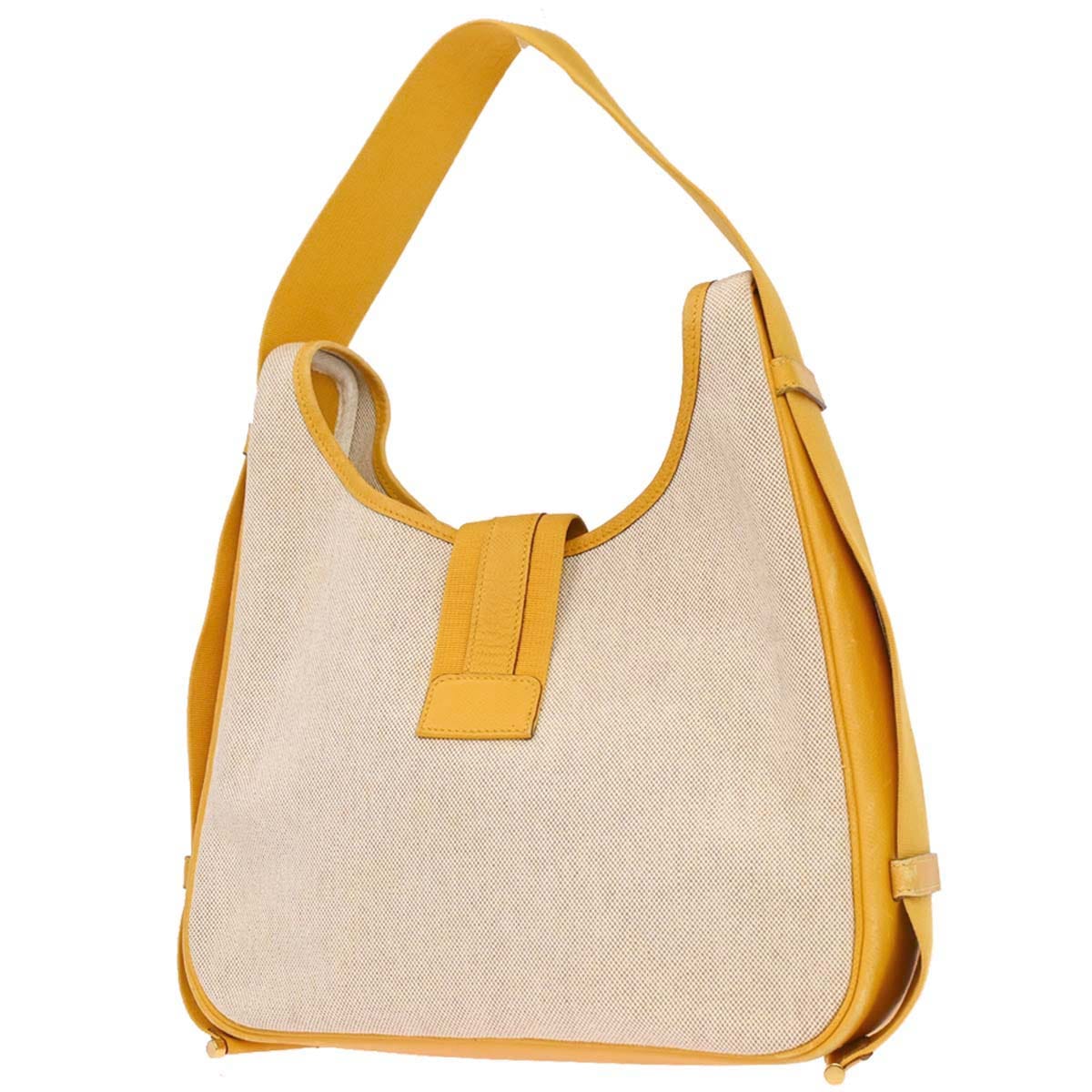 Hermes Beige Jaune Toile H Tsako Shoulder Bag
