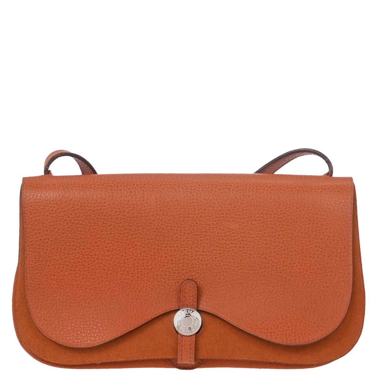 Hermes Potiron Toile Vache Liegee Sac Colorado PM Shoulder Bag
