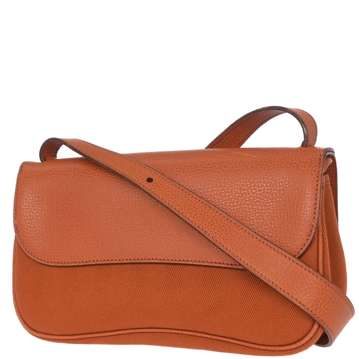 Hermes Potiron Toile Vache Liegee Sac Colorado PM Shoulder Bag