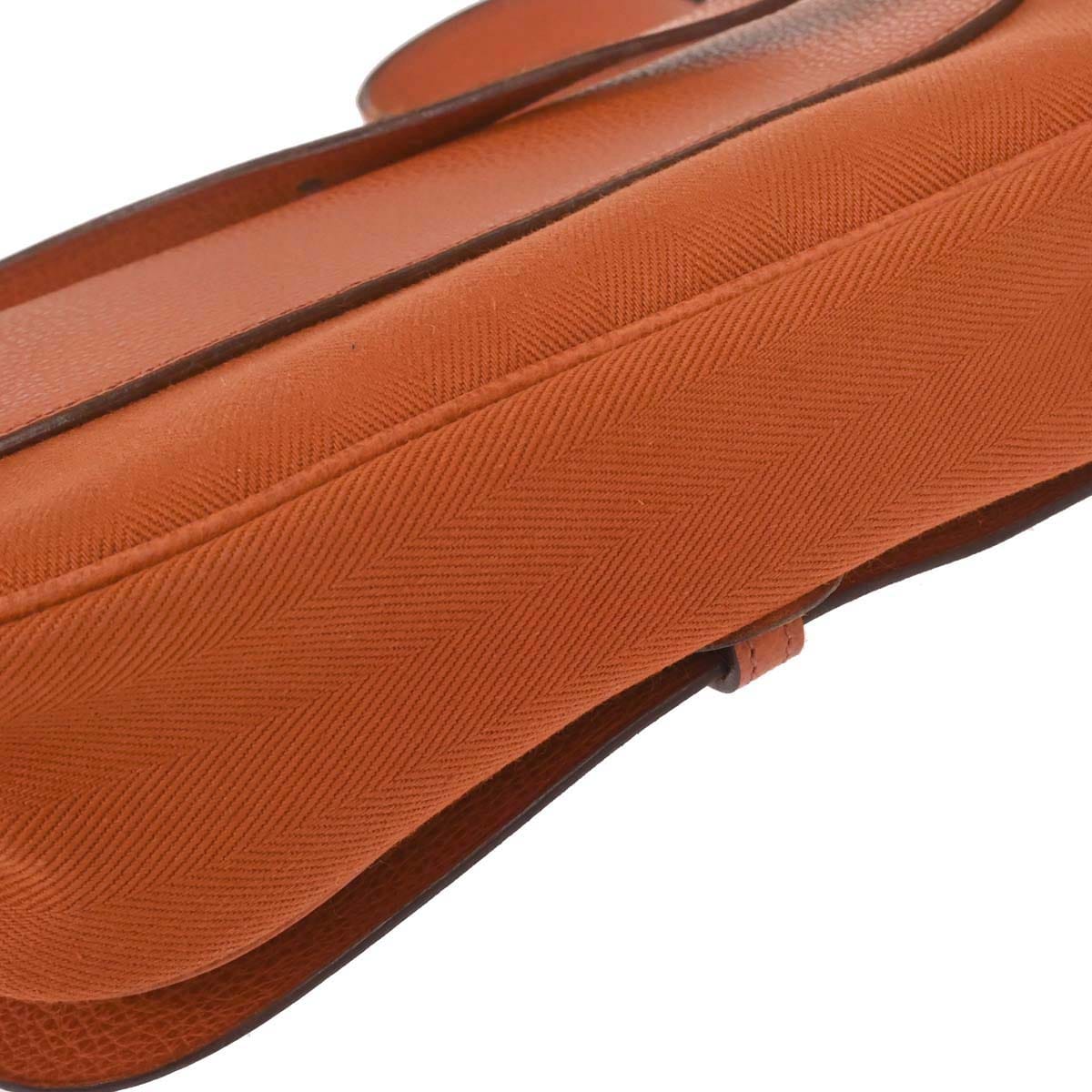 Hermes Potiron Toile Vache Liegee Sac Colorado PM Shoulder Bag