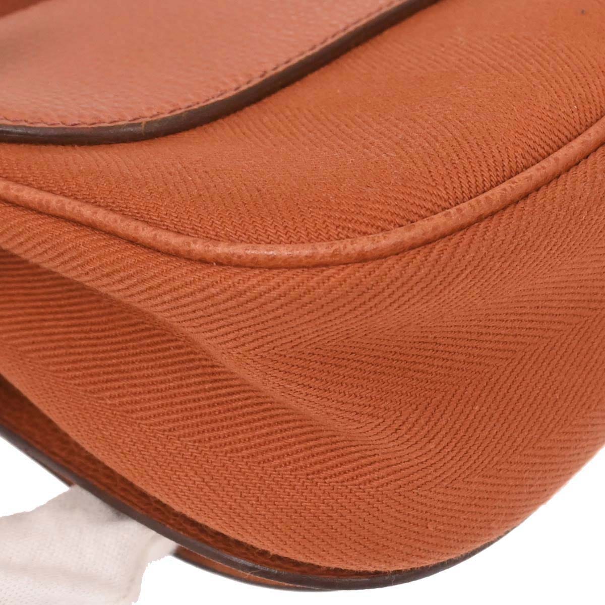 Hermes Potiron Toile Vache Liegee Sac Colorado PM Shoulder Bag
