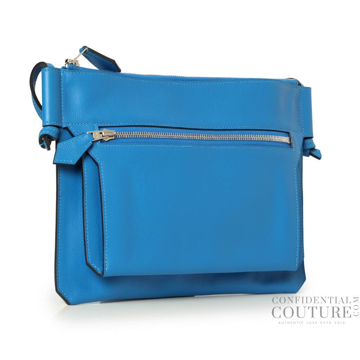 Hermes Ultrapla PM Togo Bag in Blue Hydra Togo Leather