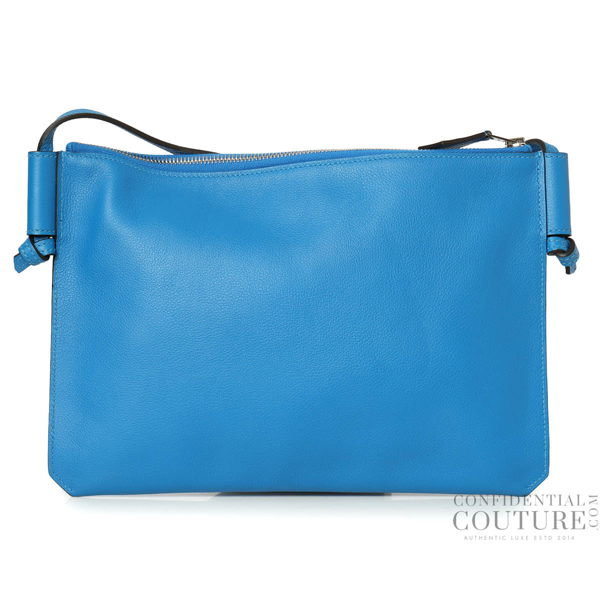 Hermes Ultrapla PM Togo Bag in Blue Hydra Togo Leather