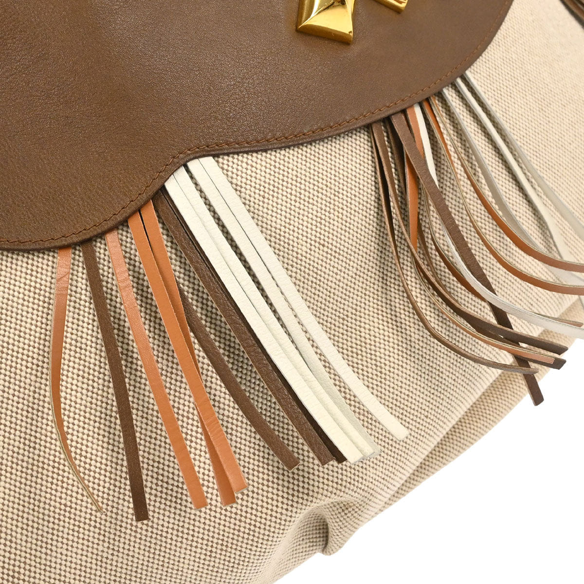 Hermes Gold Brown Toile H Box Calf Barenia Shoulder Bag