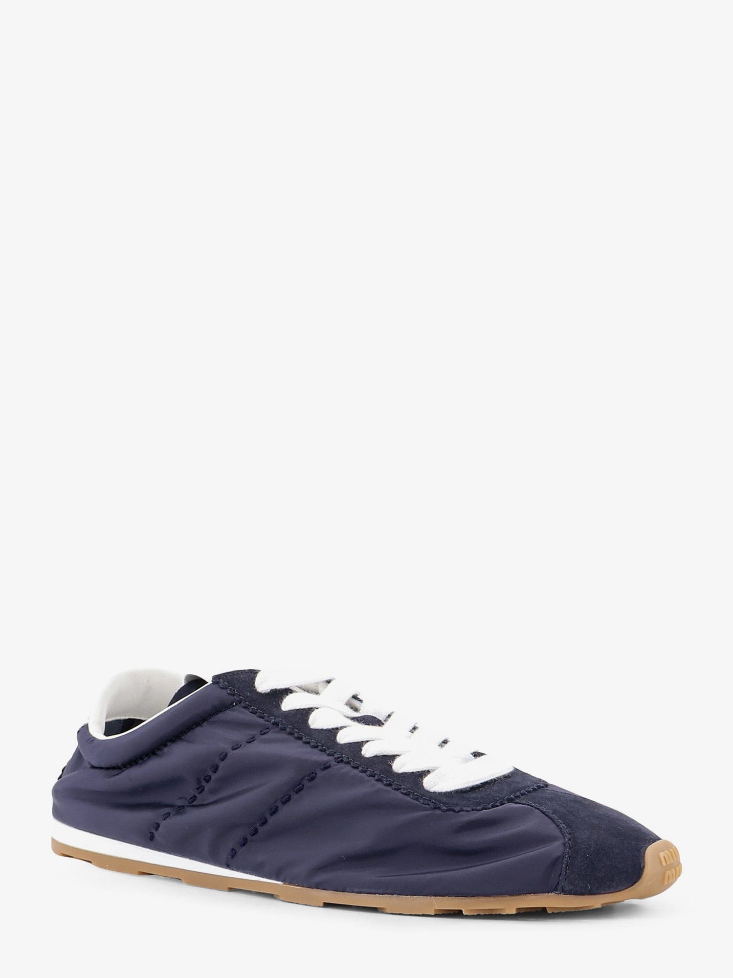 MIU MIU Nylon and suede sneakers