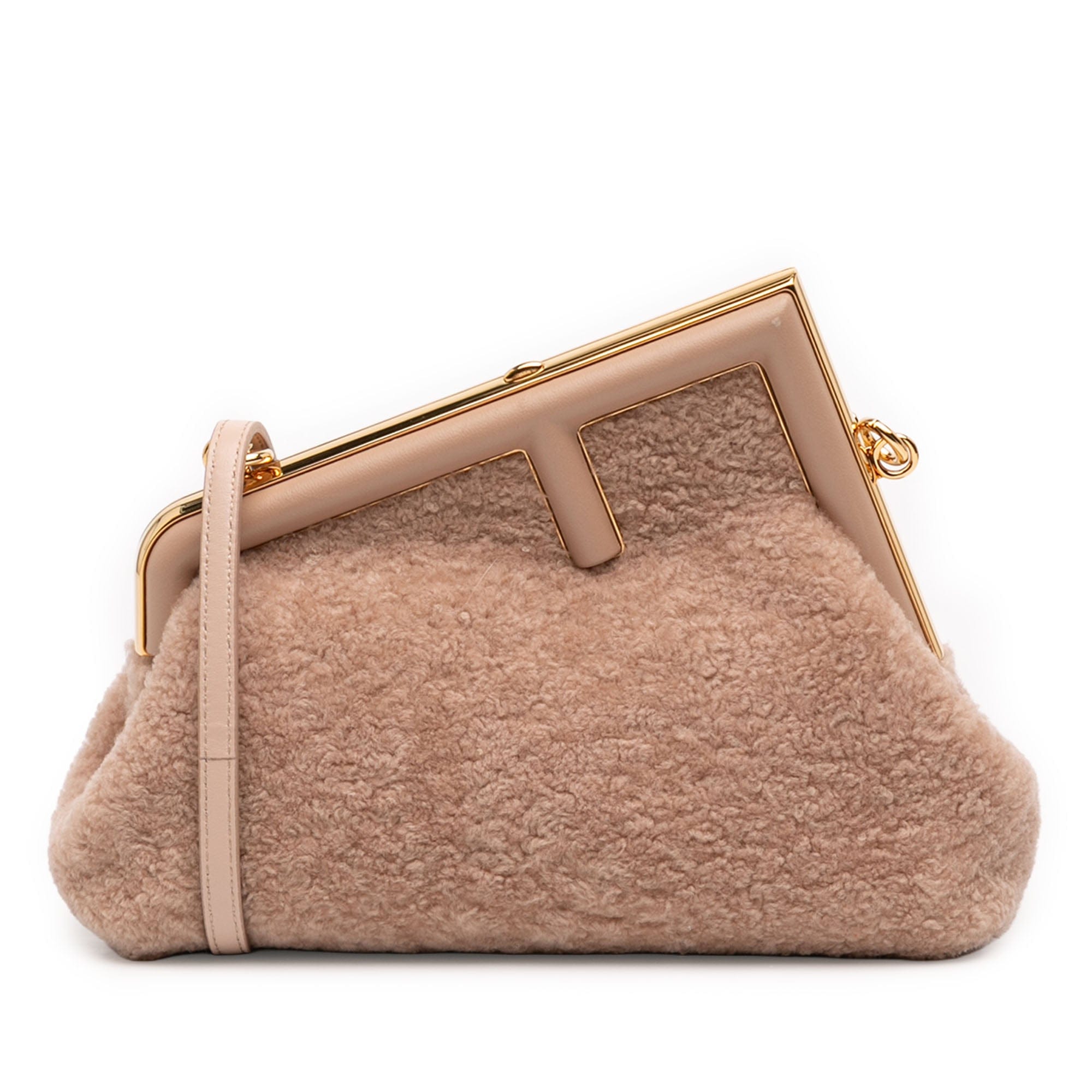 Fendi Small Shearling Fendi First Crossbody
