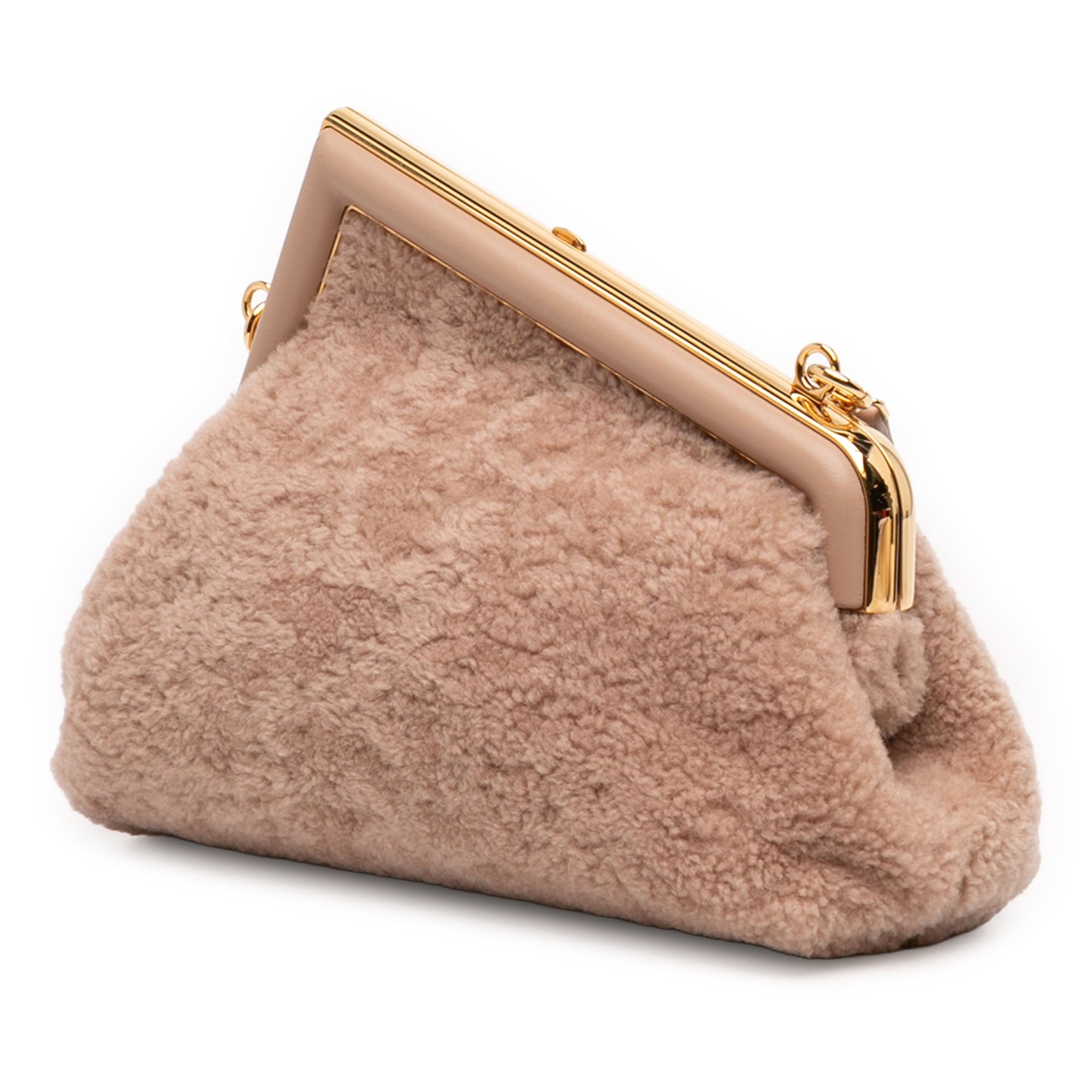 Fendi Small Shearling Fendi First Crossbody