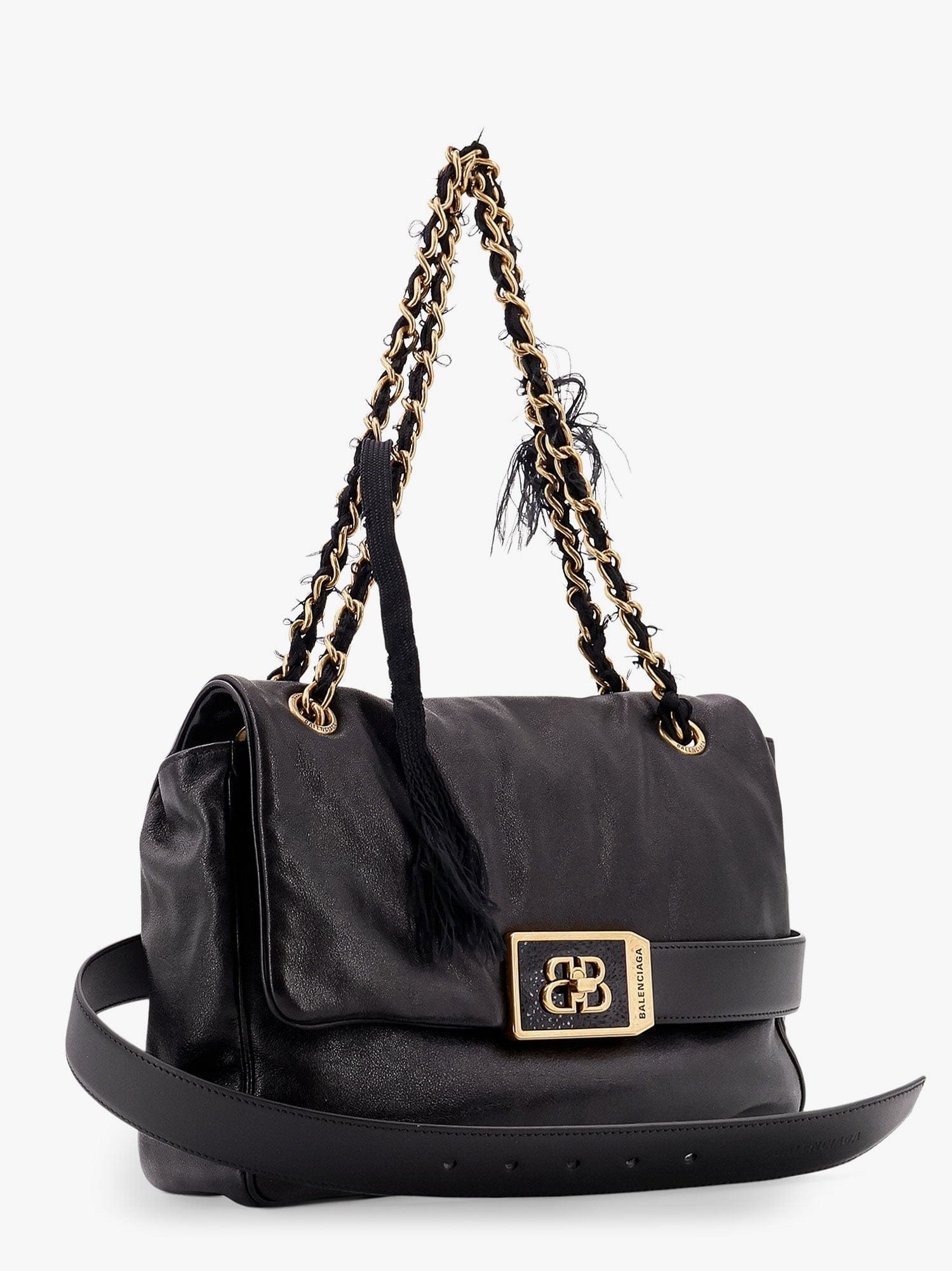 Balenciaga Modu flap leather shoulder bag