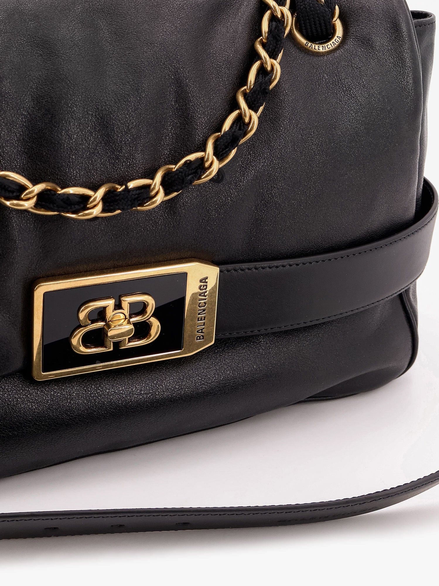 Balenciaga Modu flap leather shoulder bag