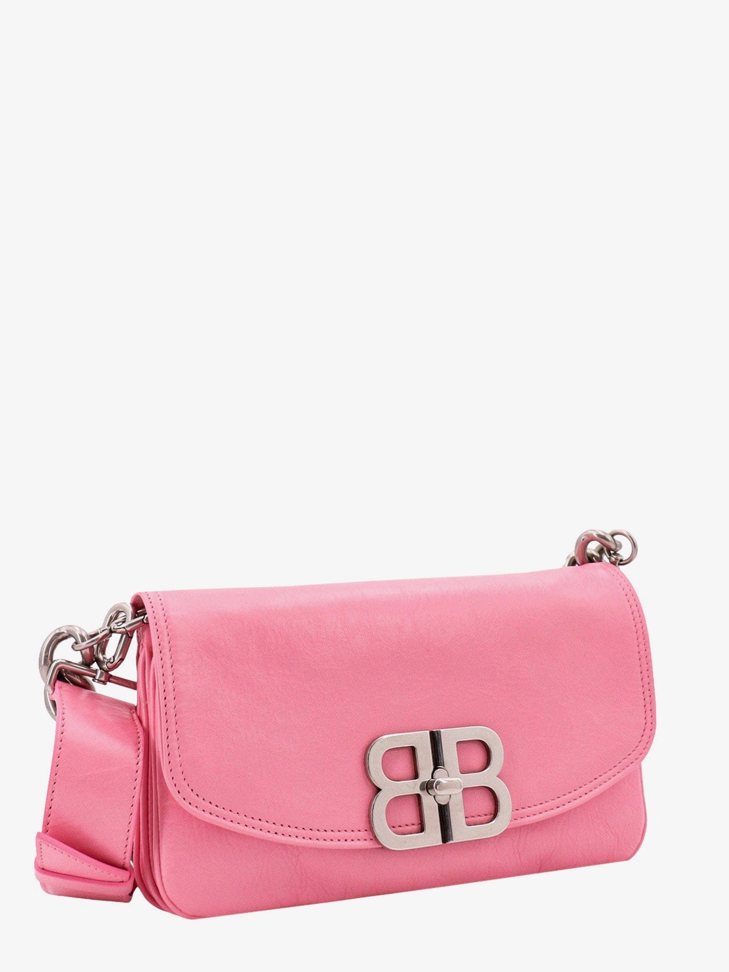 Balenciaga Leather shoulder bag with metal monogram