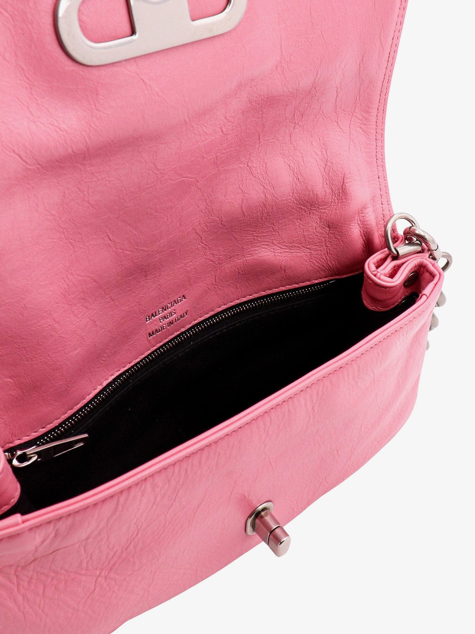 Balenciaga Leather shoulder bag with metal monogram