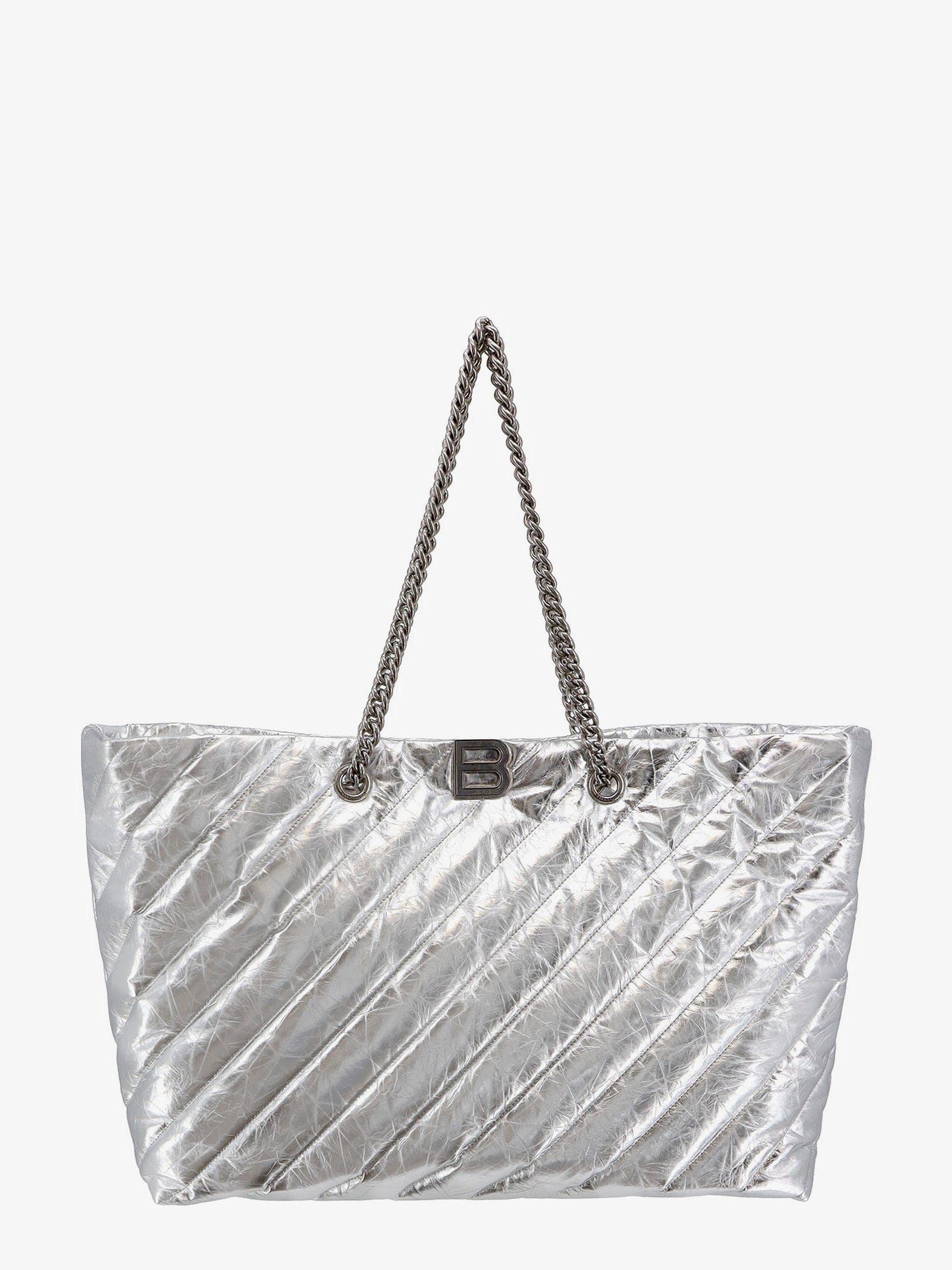 Balenciaga Quilted leather shoulder bag with frontal monogram