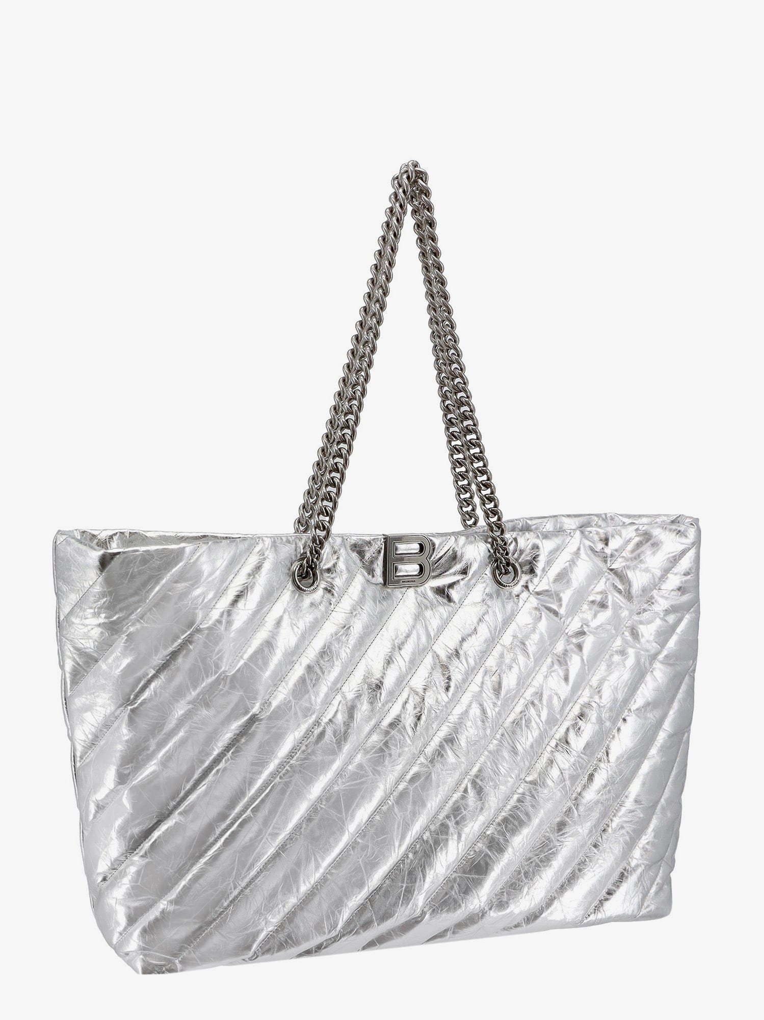 Balenciaga Quilted leather shoulder bag with frontal monogram