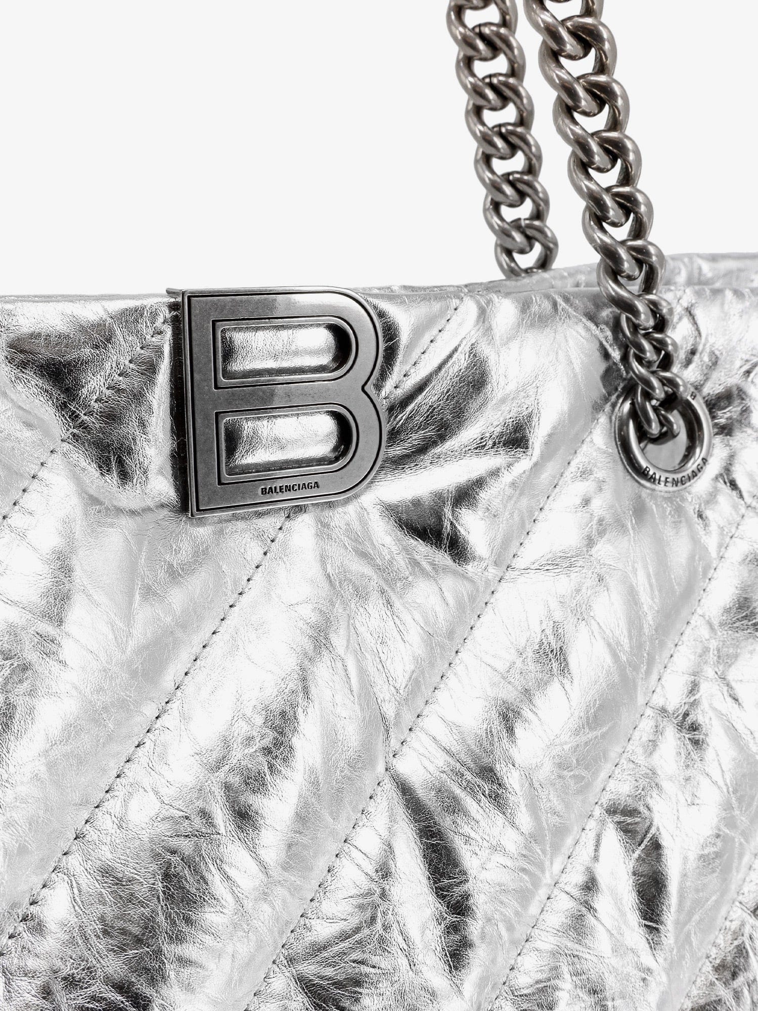 Balenciaga Quilted leather shoulder bag with frontal monogram