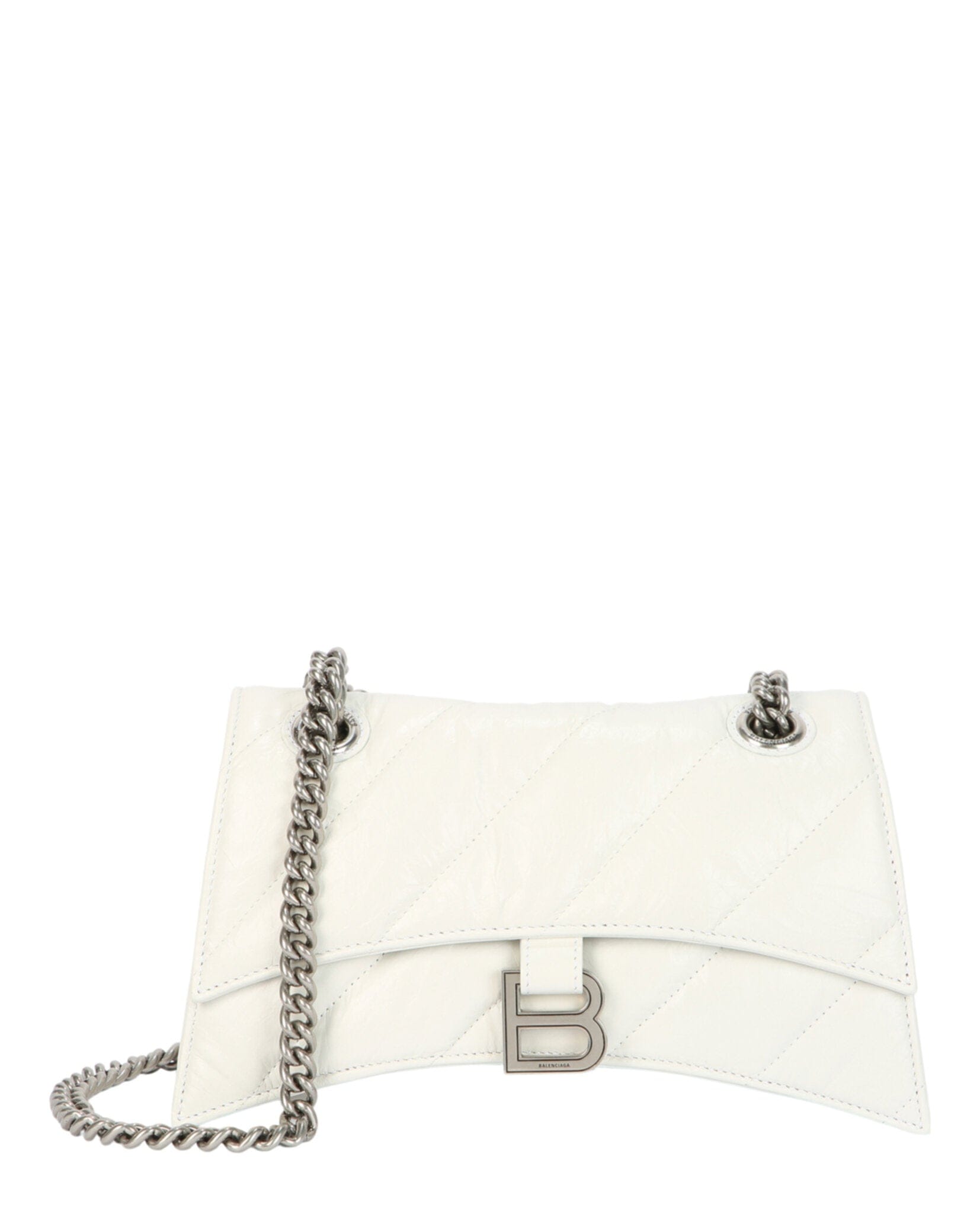 Balenciaga Womens Crush Small Quilted Chain Shoulder Bag