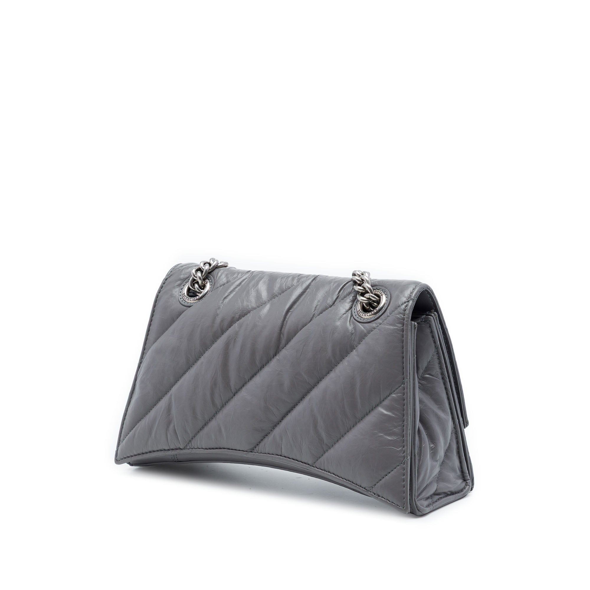 Balenciaga Small Metallic Calfskin Crush Chain Shoulder Bag