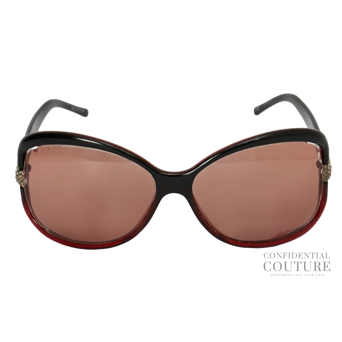 Valentino 5553S OCYB6 Black/Red Frame Sunglasses