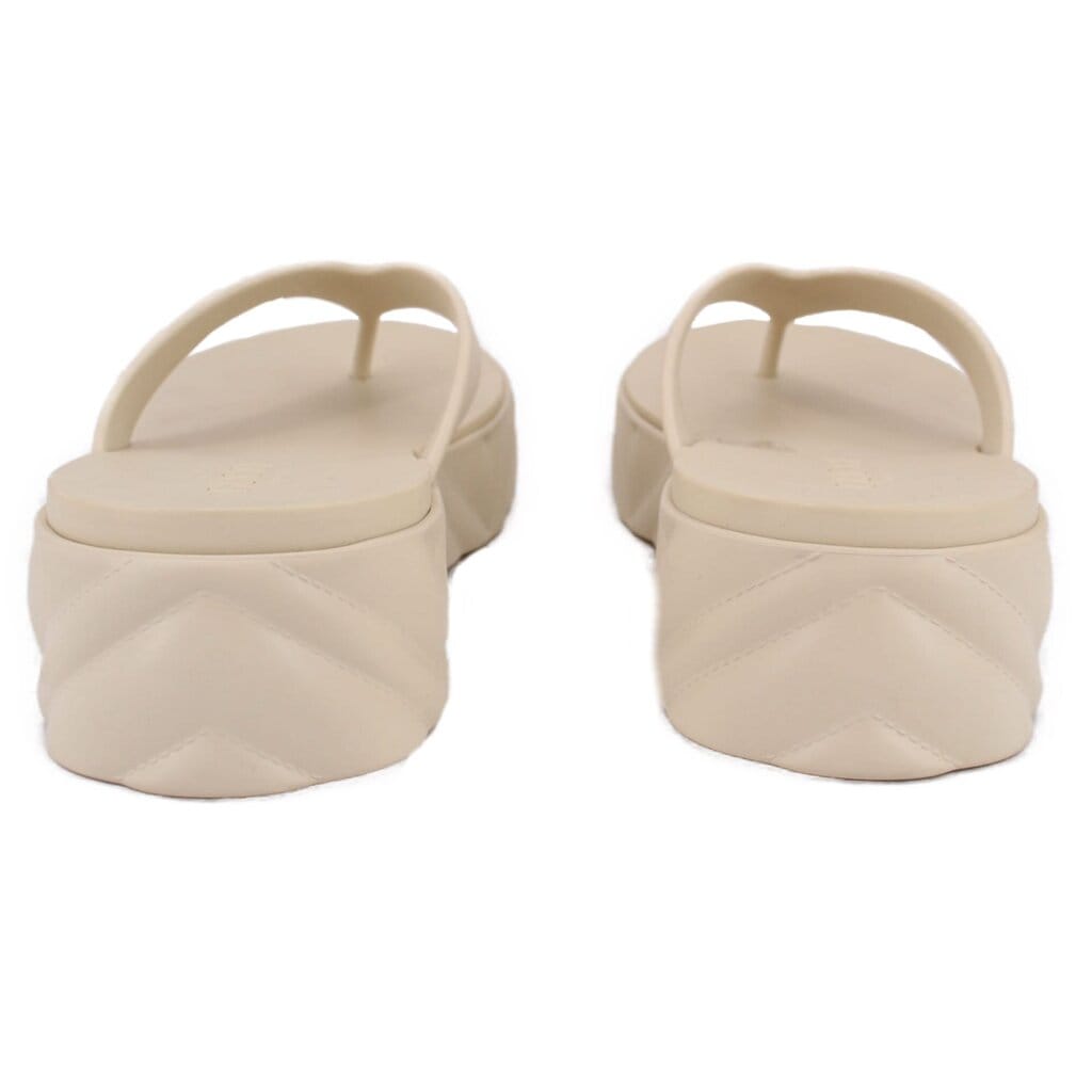 Gucci RUBBER FLIP FLOP SANDALS CREAM 37 EU | 7 US