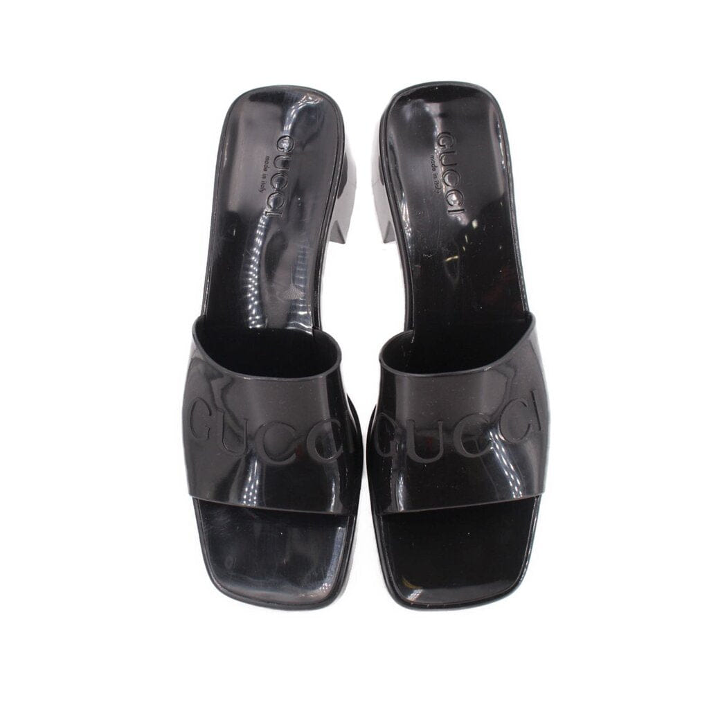 Gucci RUBBER SANDALS BLACK 40 EU | 10 US