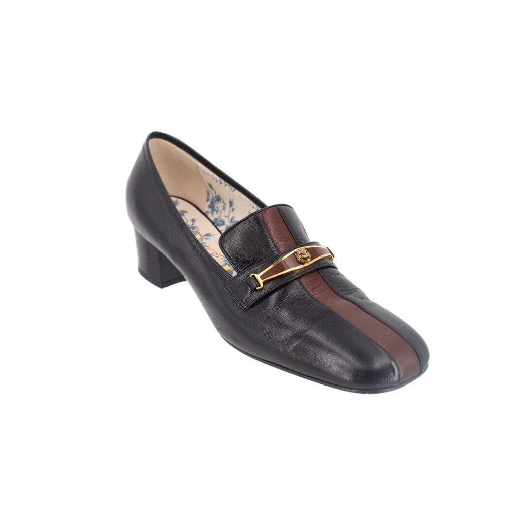 Gucci QUENTIN HEEL LOAFERS BLACK 41 EU | 10 US