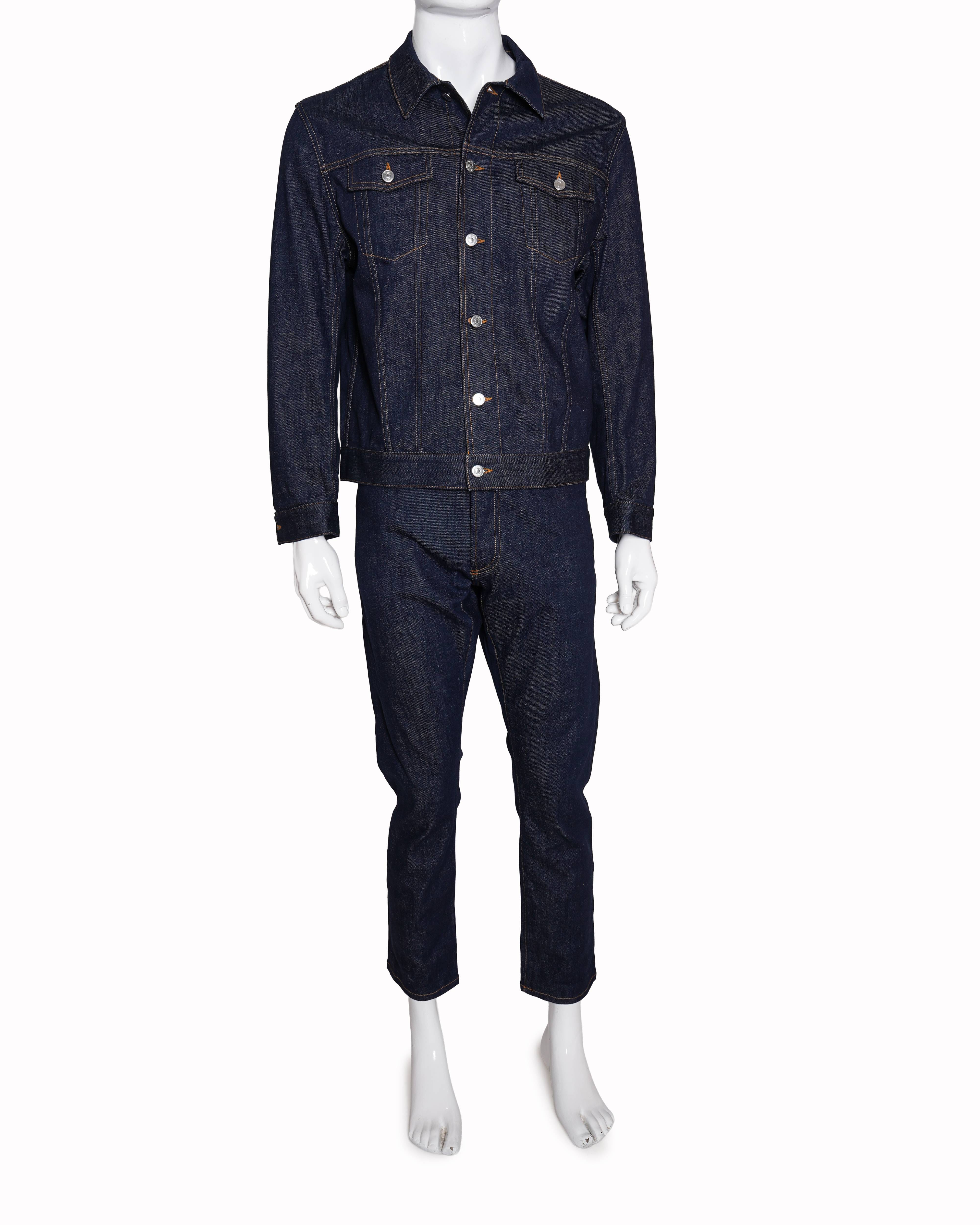 Dior Christian Dior oblique cotton denim jacket with pants