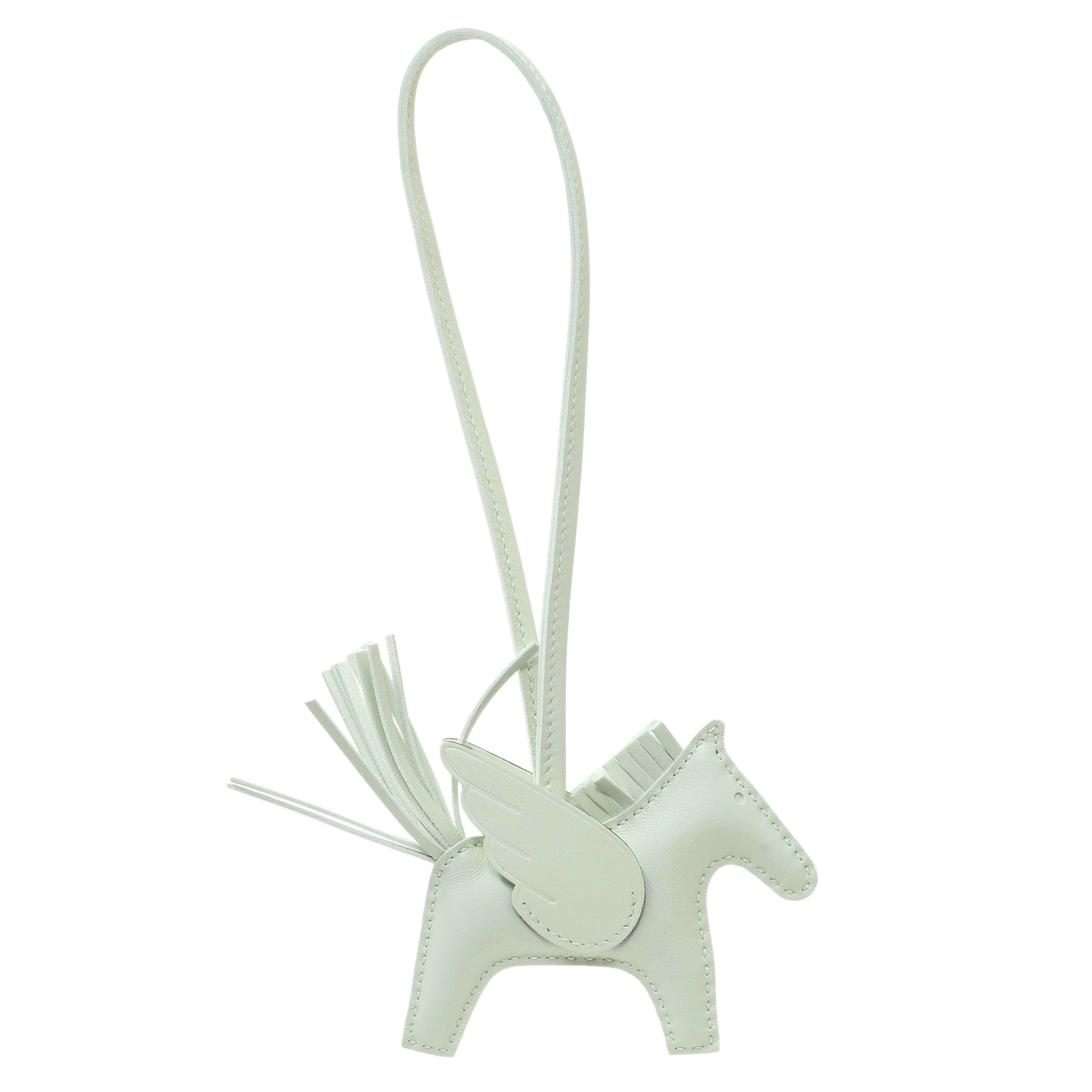 Hermes Milo Mint Lambskin Grigri Rodeo Pegase Horse Bag Charm PM