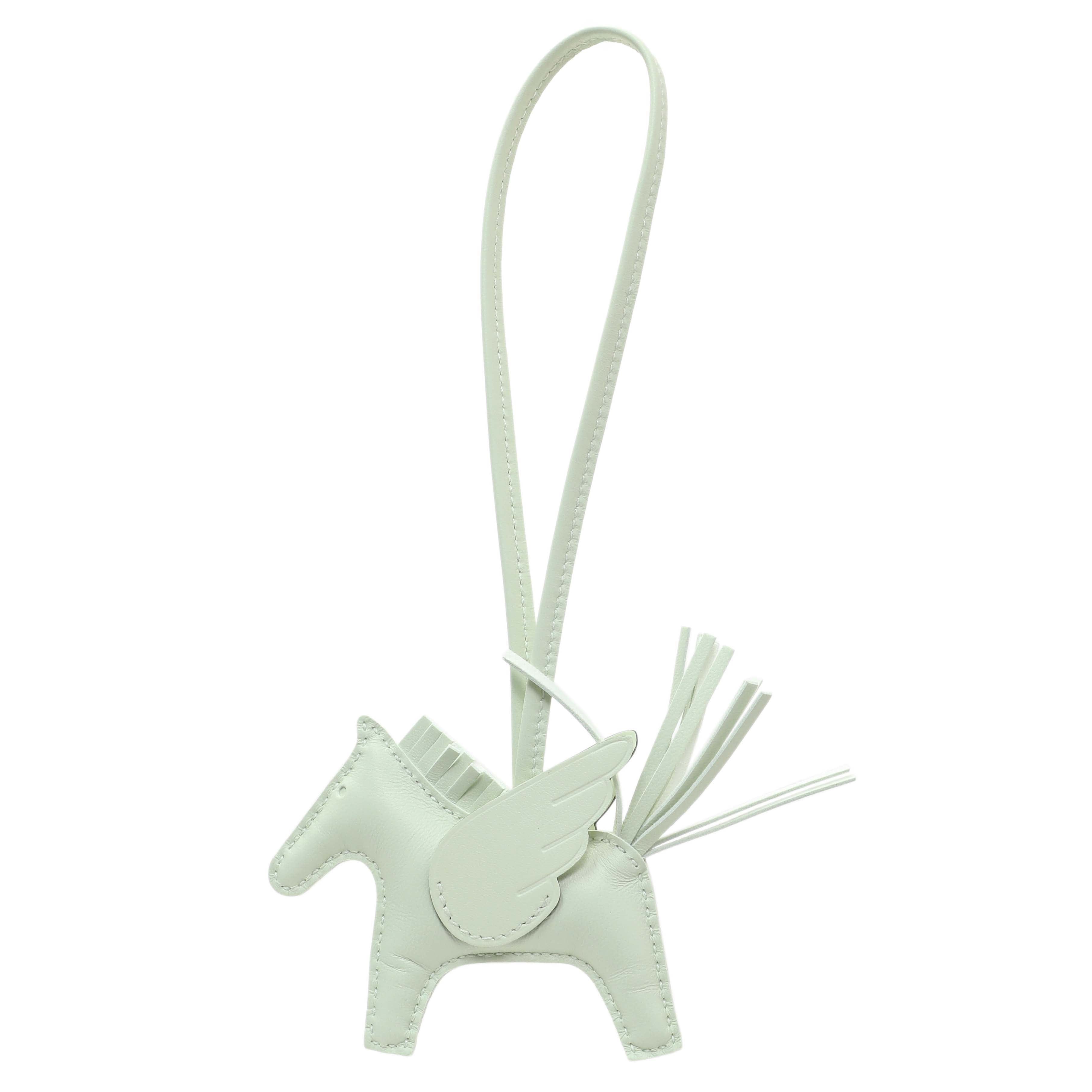 Hermes Milo Mint Lambskin Grigri Rodeo Pegase Horse Bag Charm PM