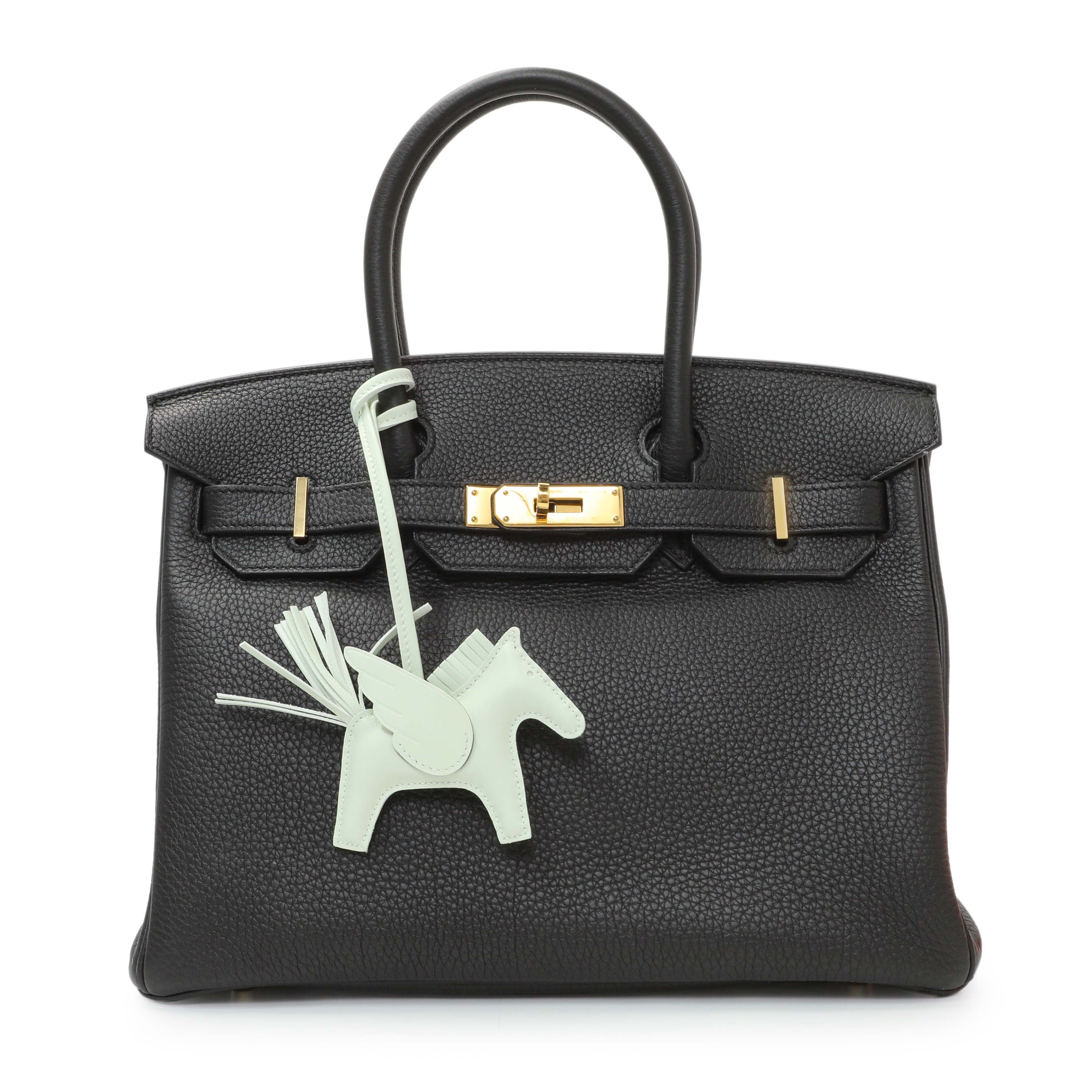 Hermes Milo Mint Lambskin Grigri Rodeo Pegase Horse Bag Charm PM