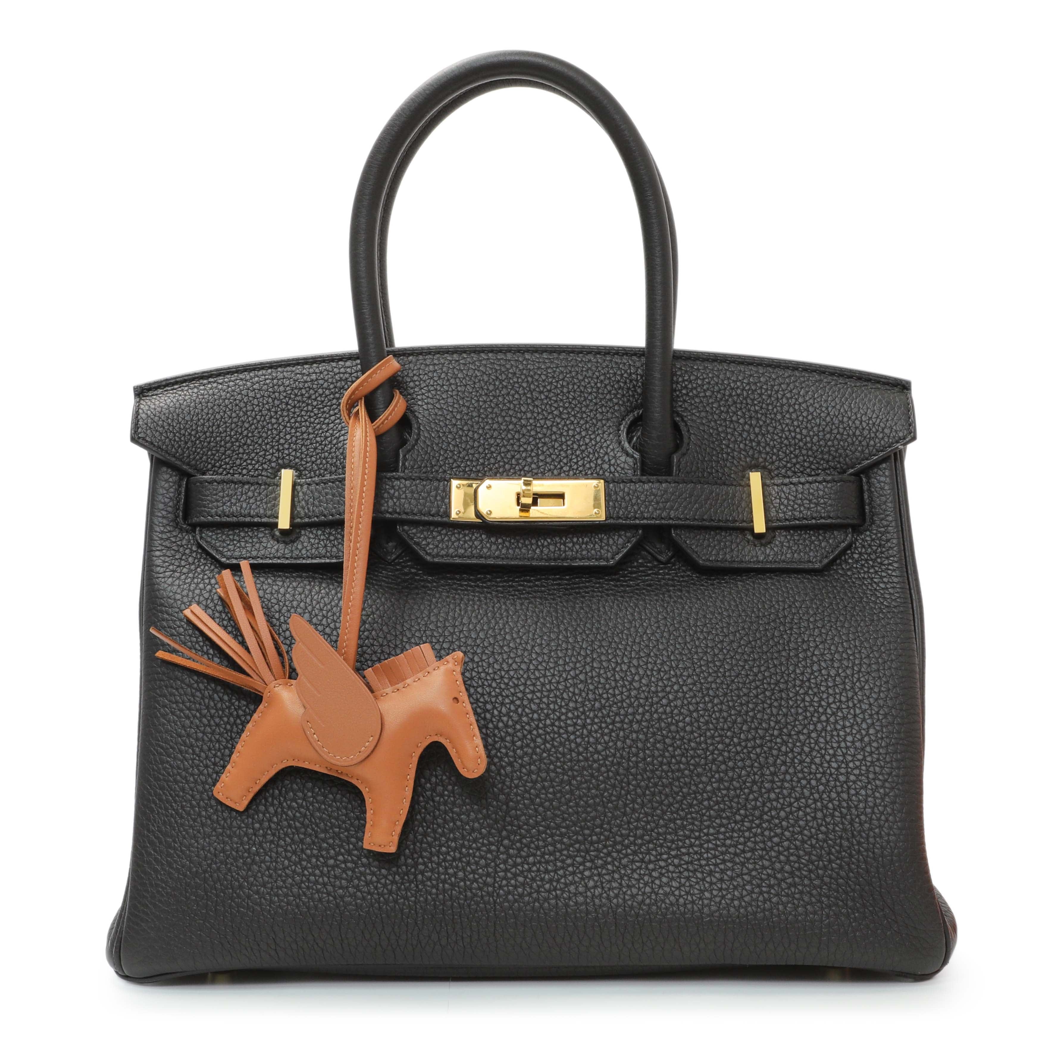 Hermes Milo Gold Lambskin Grigri Rodeo Pegase Horse Bag Charm PM