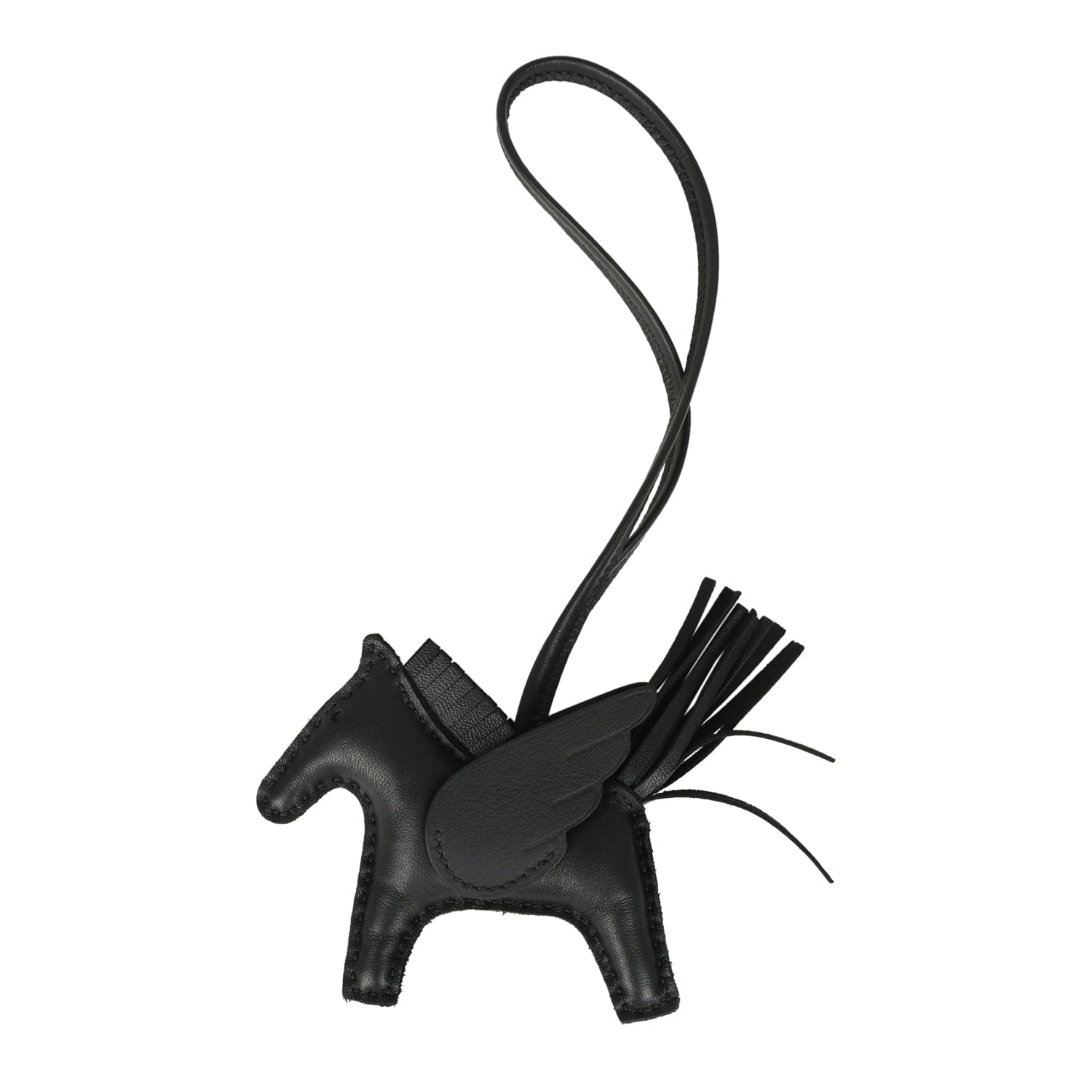 Hermes Pegase Rodeo Bag Charm PM So Black Milo Lambskin