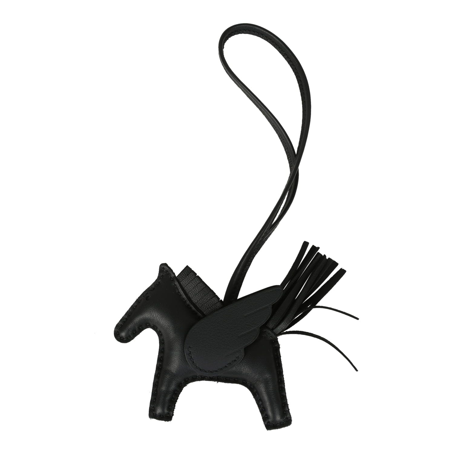 Hermes Pegase Rodeo Bag Charm PM So Black Milo Lambskin