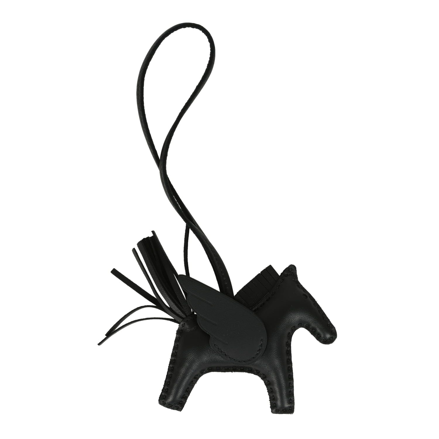 Hermes Pegase Rodeo Bag Charm PM So Black Milo Lambskin