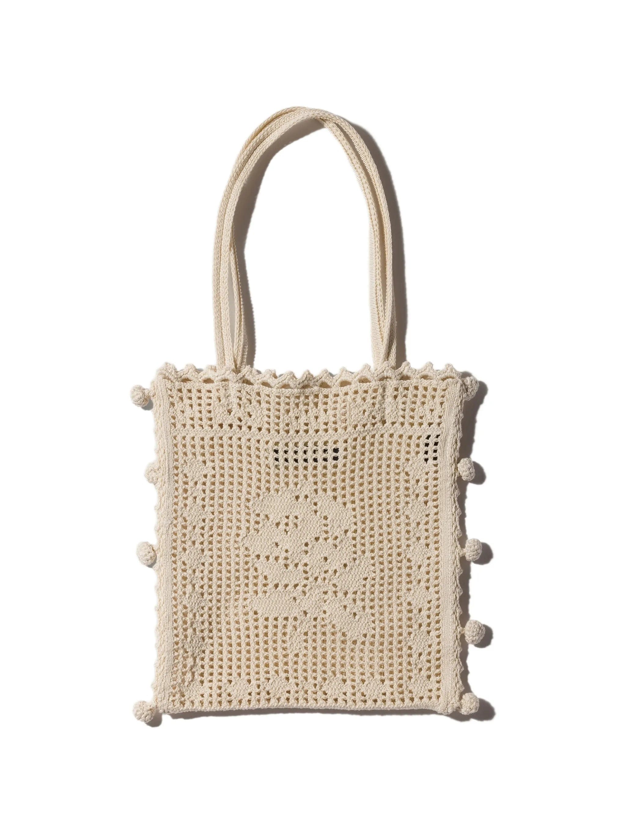 Miu Miu cotton crochet handbag