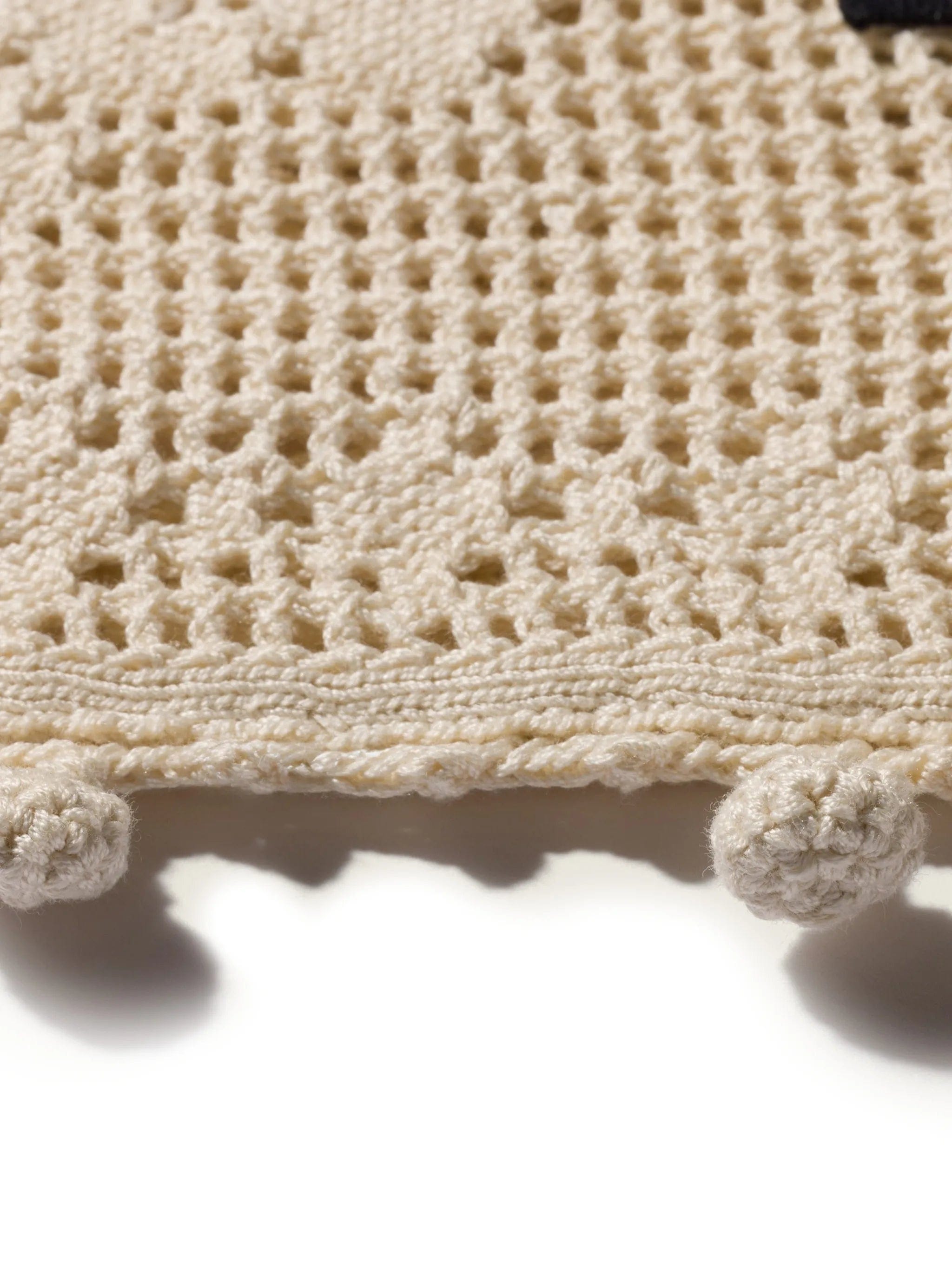Miu Miu cotton crochet handbag