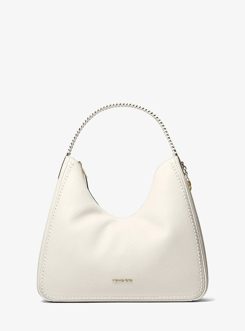 Michael Kors Nayla Medium Hobo Shoulder Bag Lt Cream