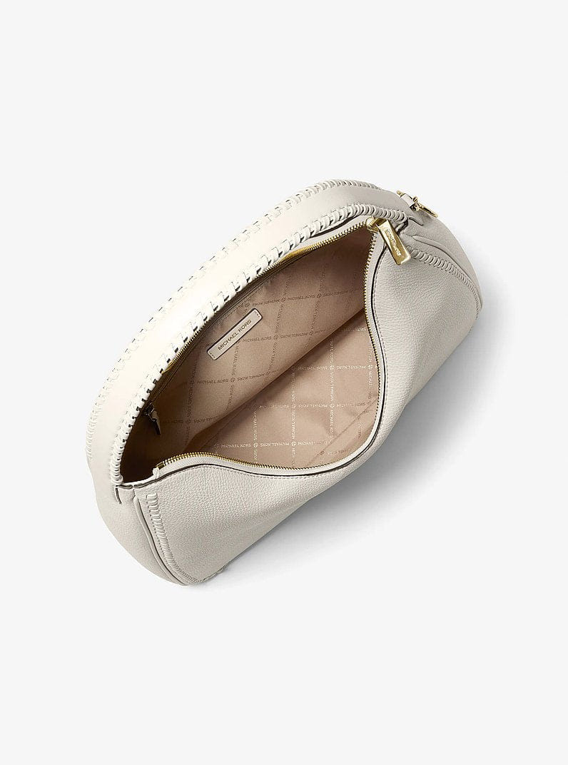 Michael Kors Nayla Medium Hobo Shoulder Bag Lt Cream