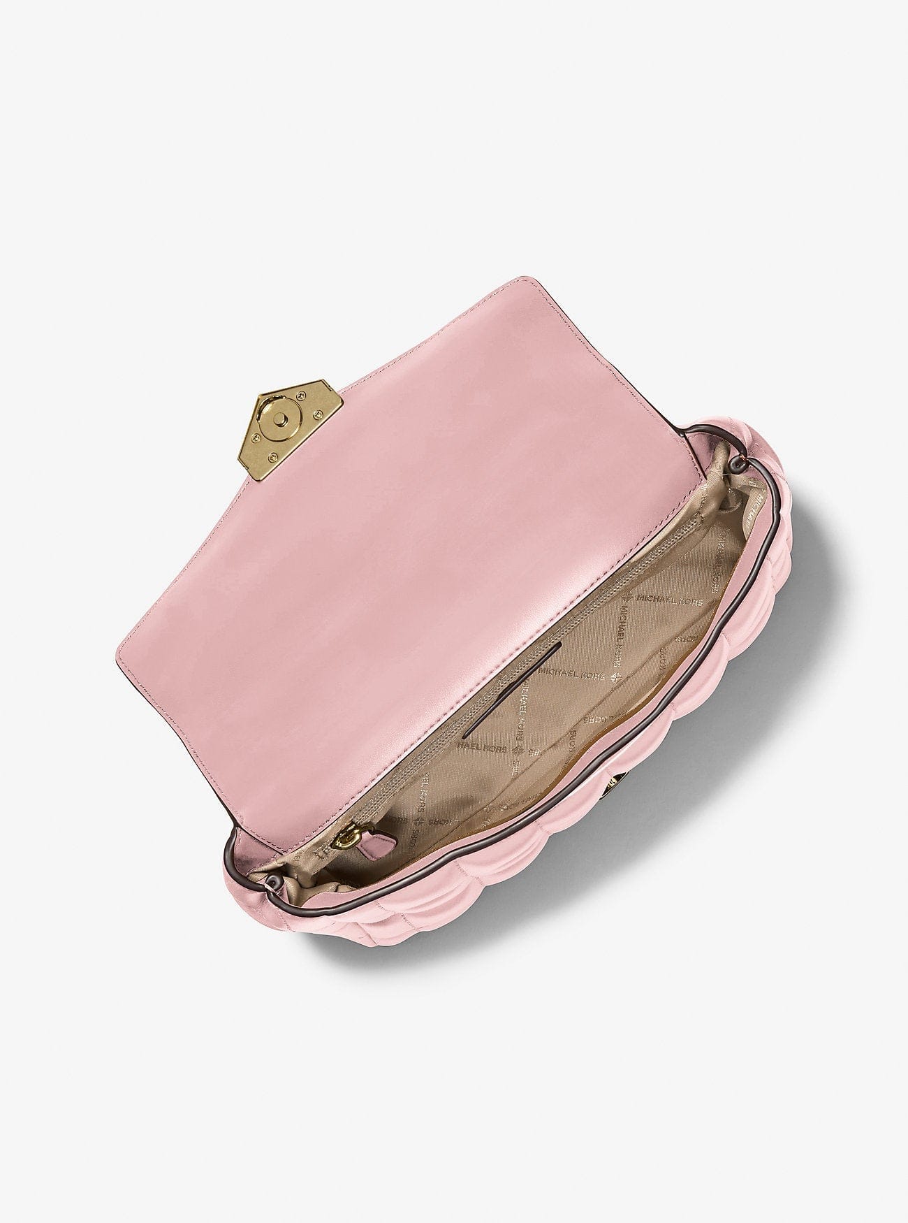 Michael Kors Soho Large Quilted Shoulder Bag Powder Blush
