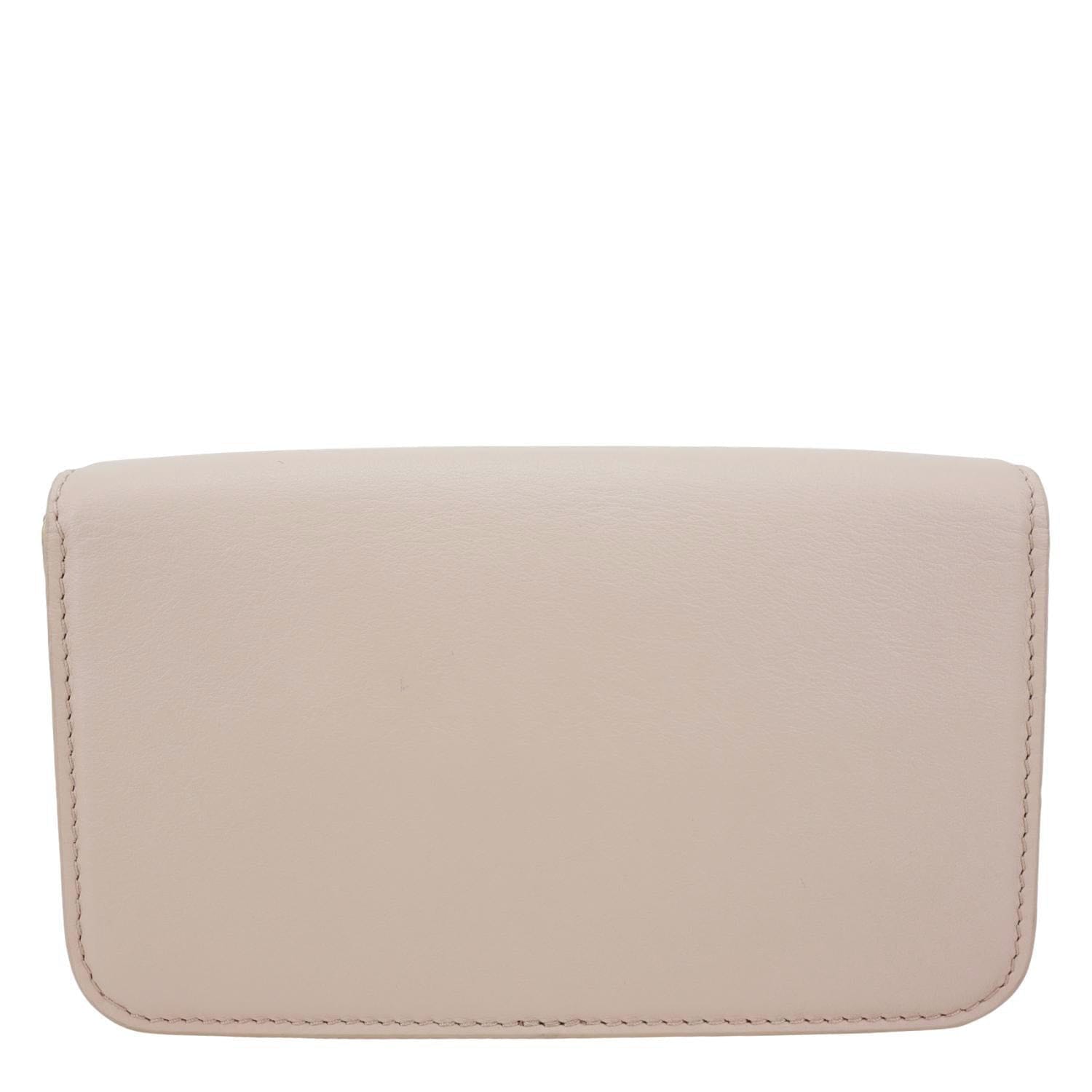 LOUIS VUITTON LV Bloom Calfskin Leather Wallet On Chain Pink