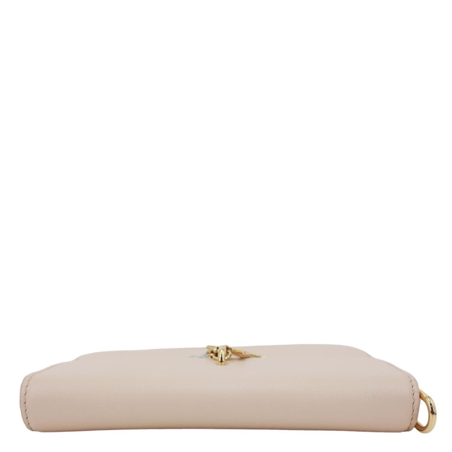 LOUIS VUITTON LV Bloom Calfskin Leather Wallet On Chain Pink
