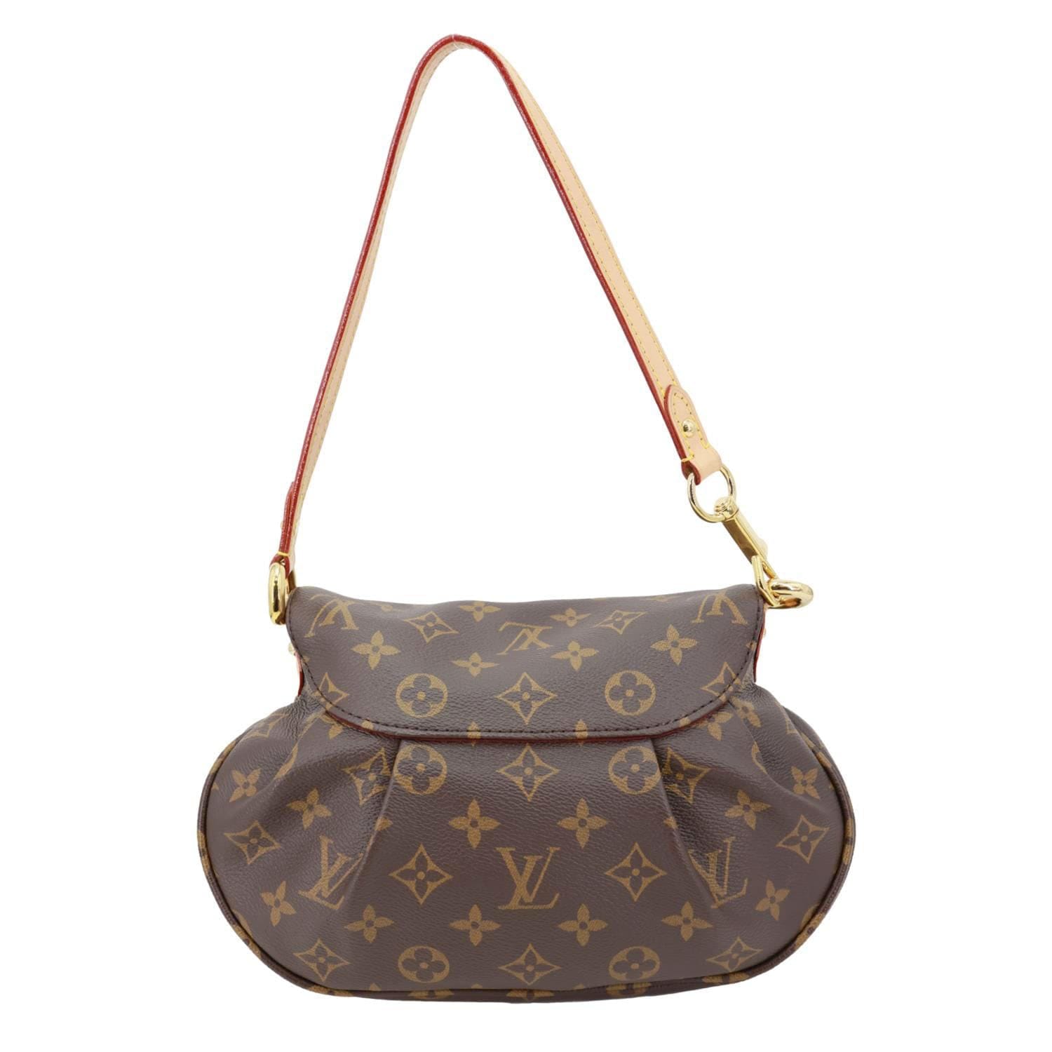 LOUIS VUITTON Sunset Monogram Coated Canvas Shoulder Bag Brown