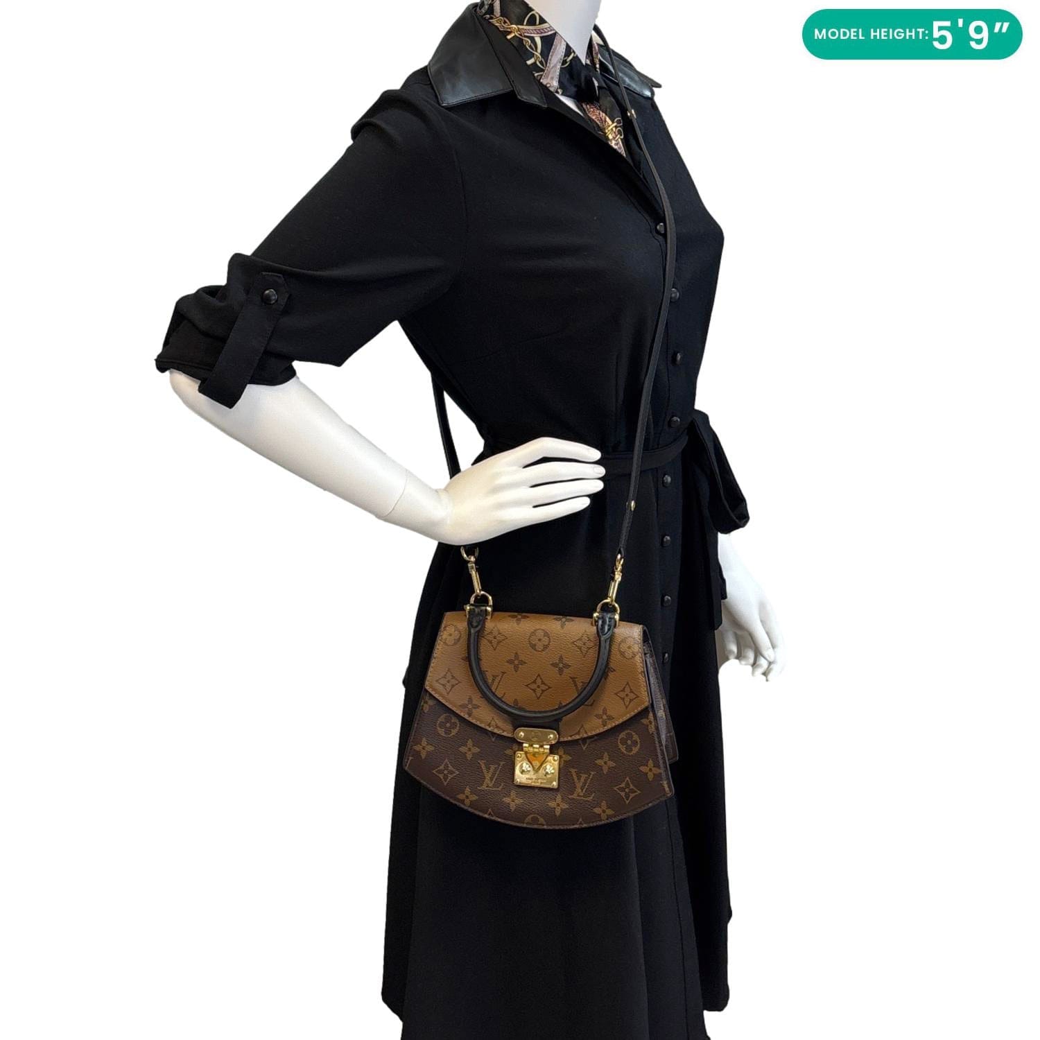 LOUIS VUITTON Tilsitt Reverse Monogram Shoulder Bag Brown